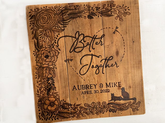 Custom wedding sign Better Together