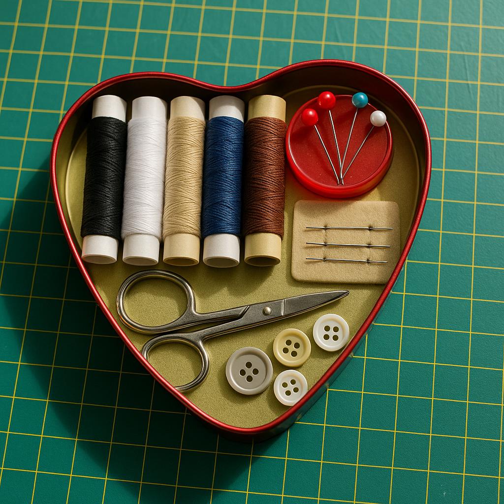Guarde agulhas, linhas, alfinetes e pequenos botões. Fica super prático para levar na bolsa.