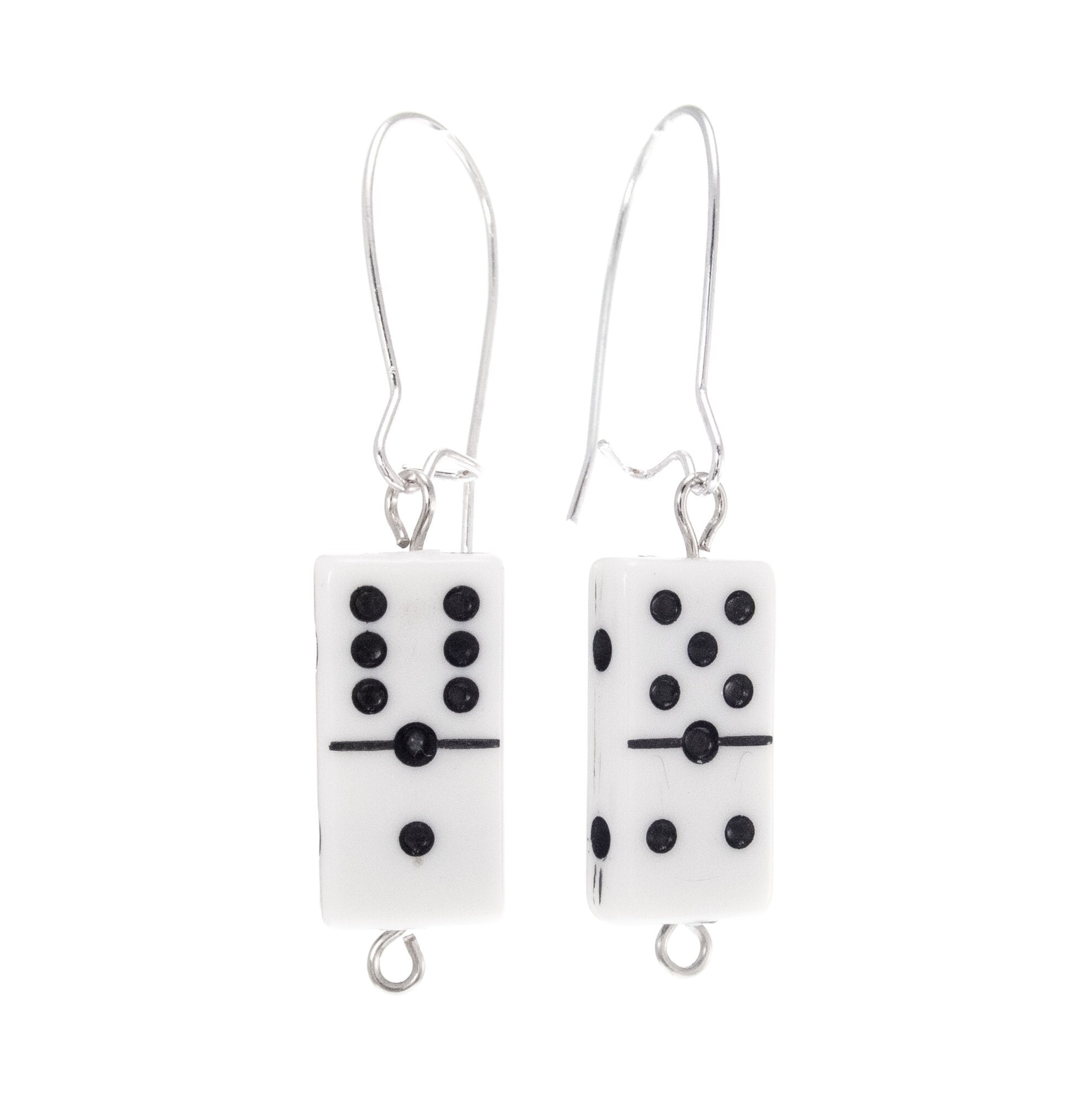 Gift for Domino Lovers Best Friend. Domino Dangle Earrings