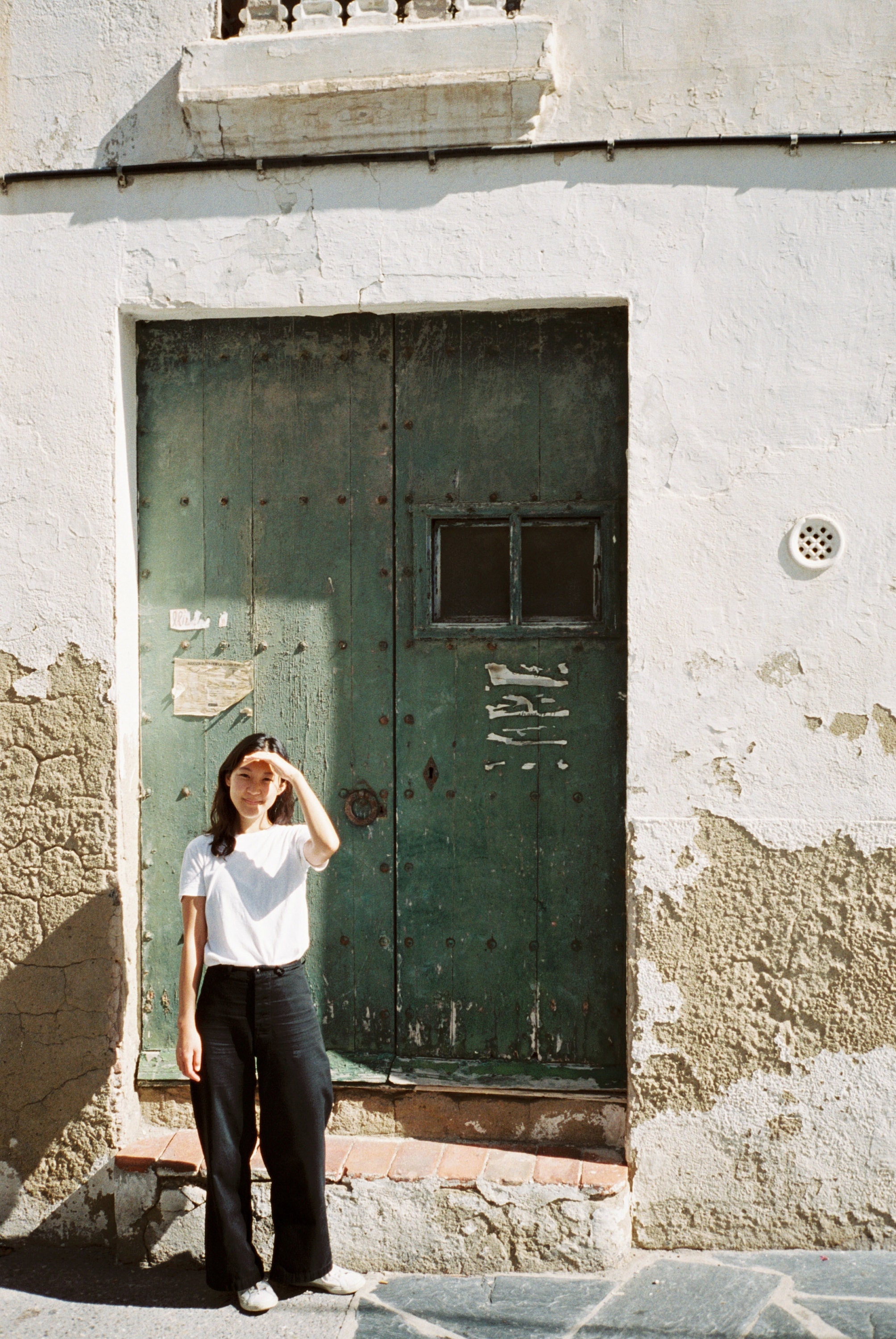 Geneva in her Granada Tee and Black Sailors