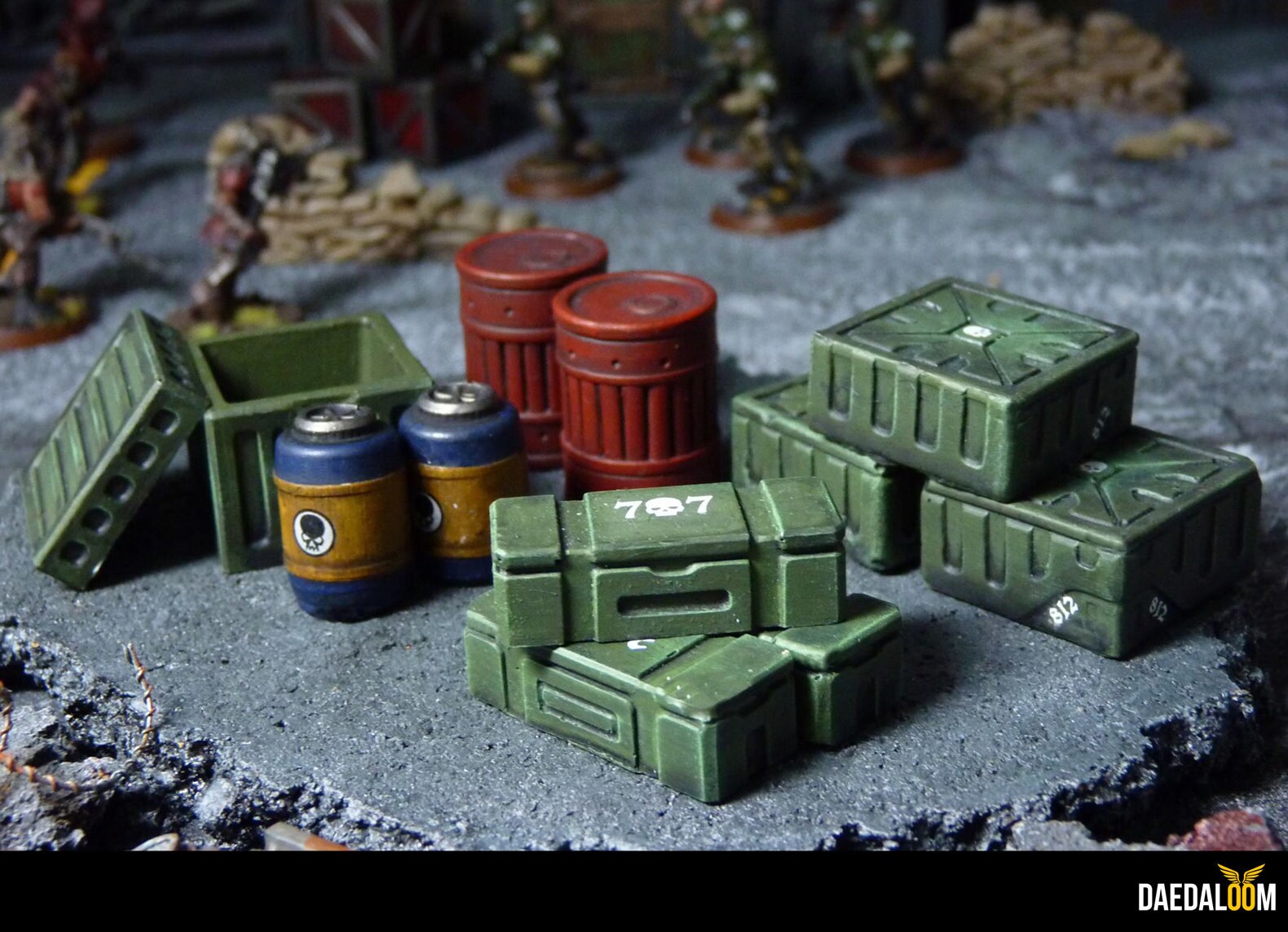 lot caisses et barils warhammer 40k