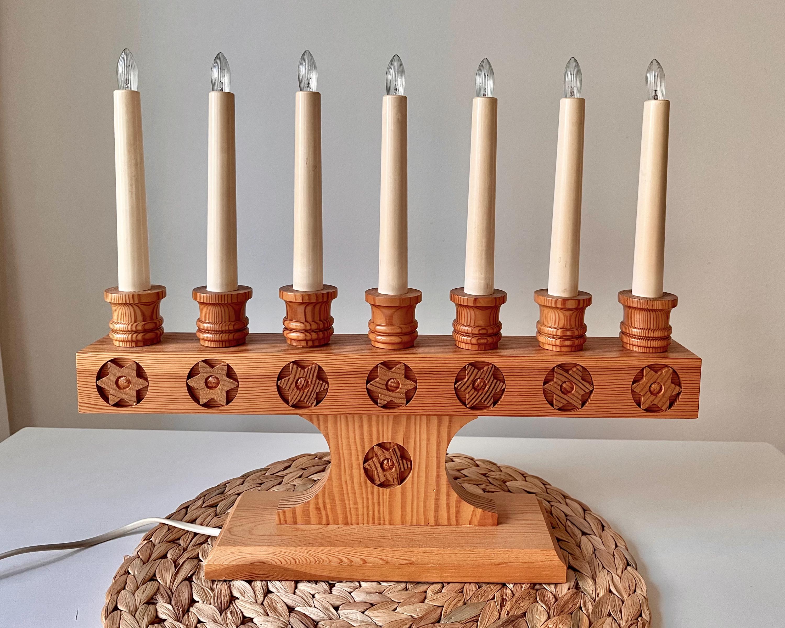 Wooden candle holder