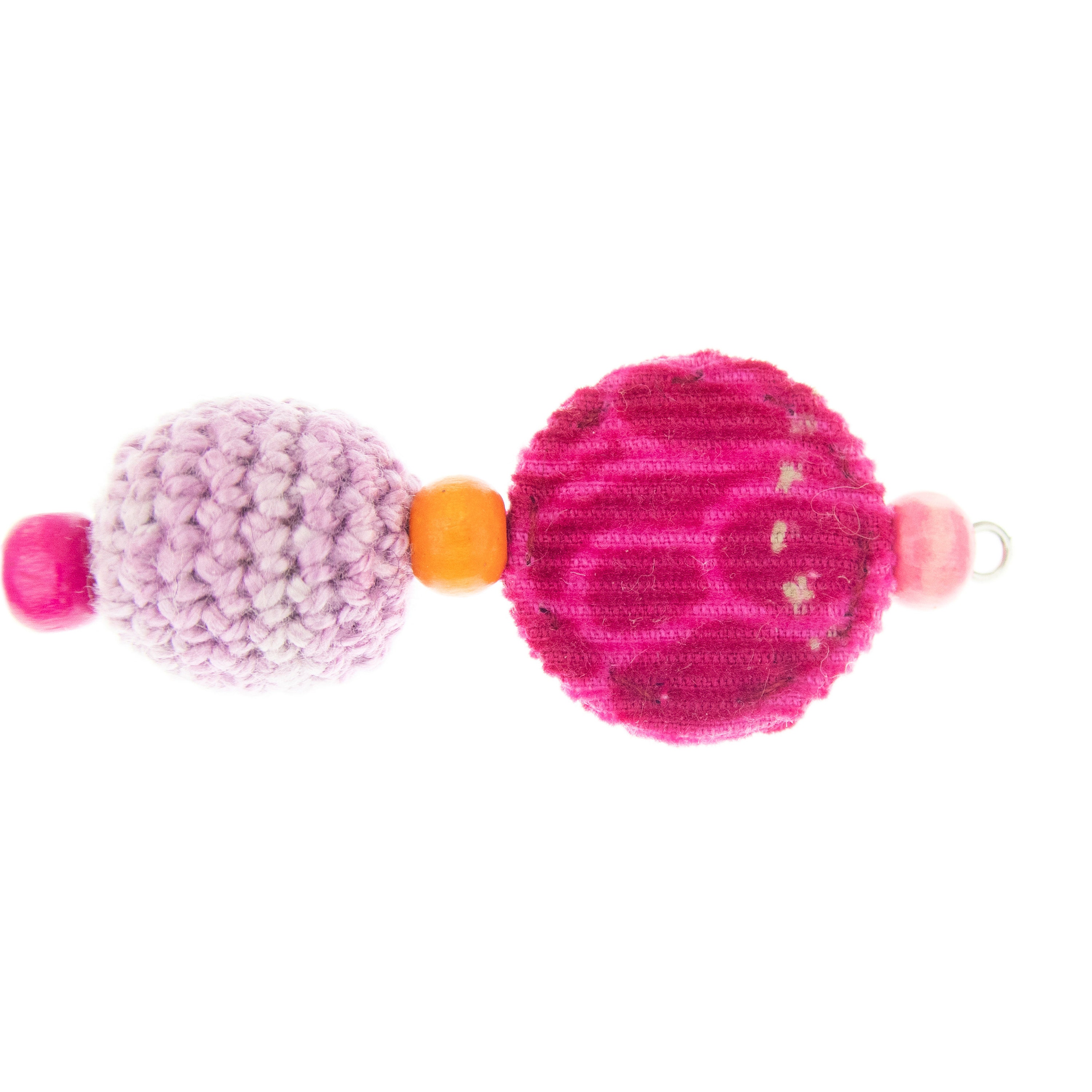 dangling tribal earrings for women in pink