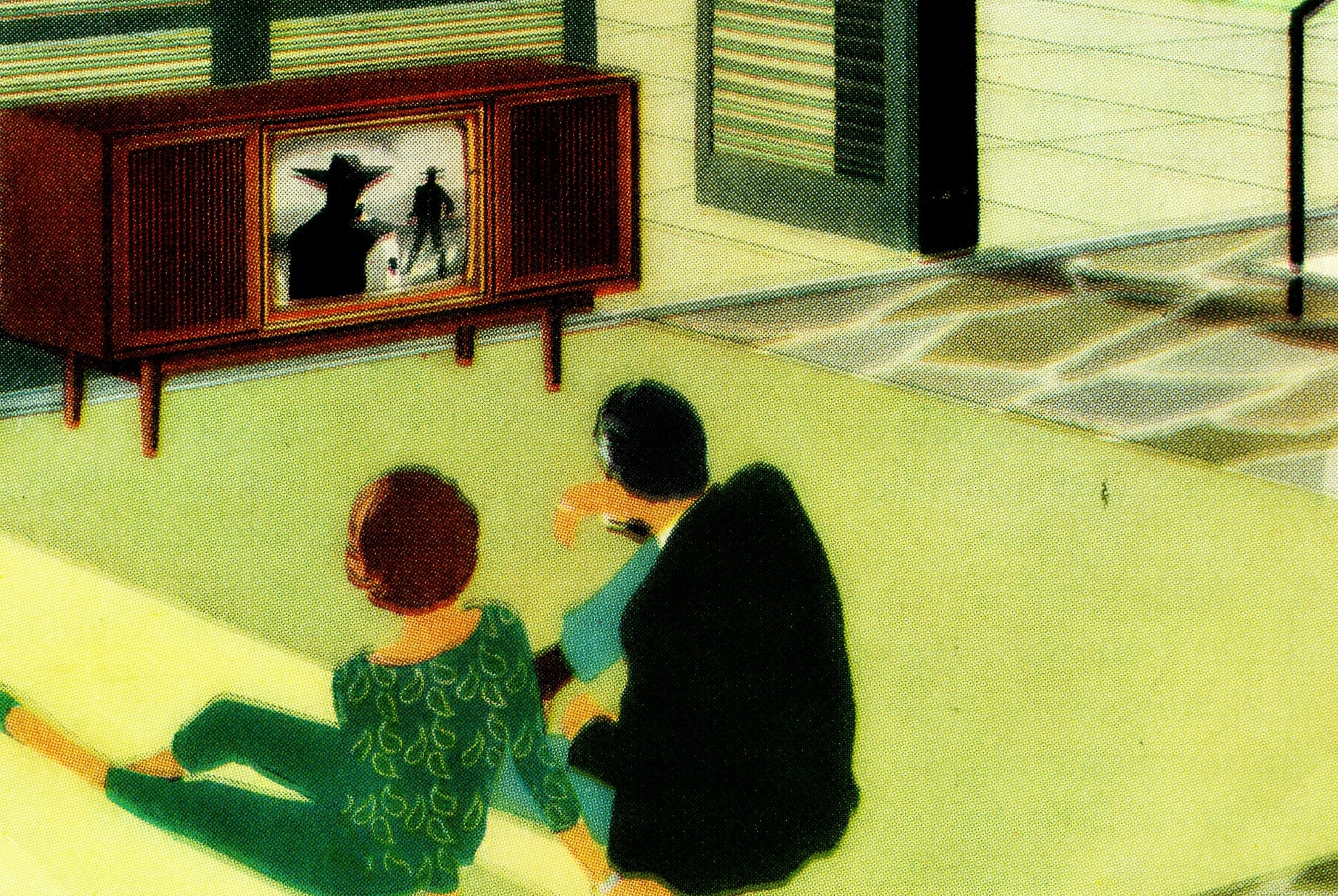 Charles Schridde for Magnavox TV 60s Magazine Illustrator