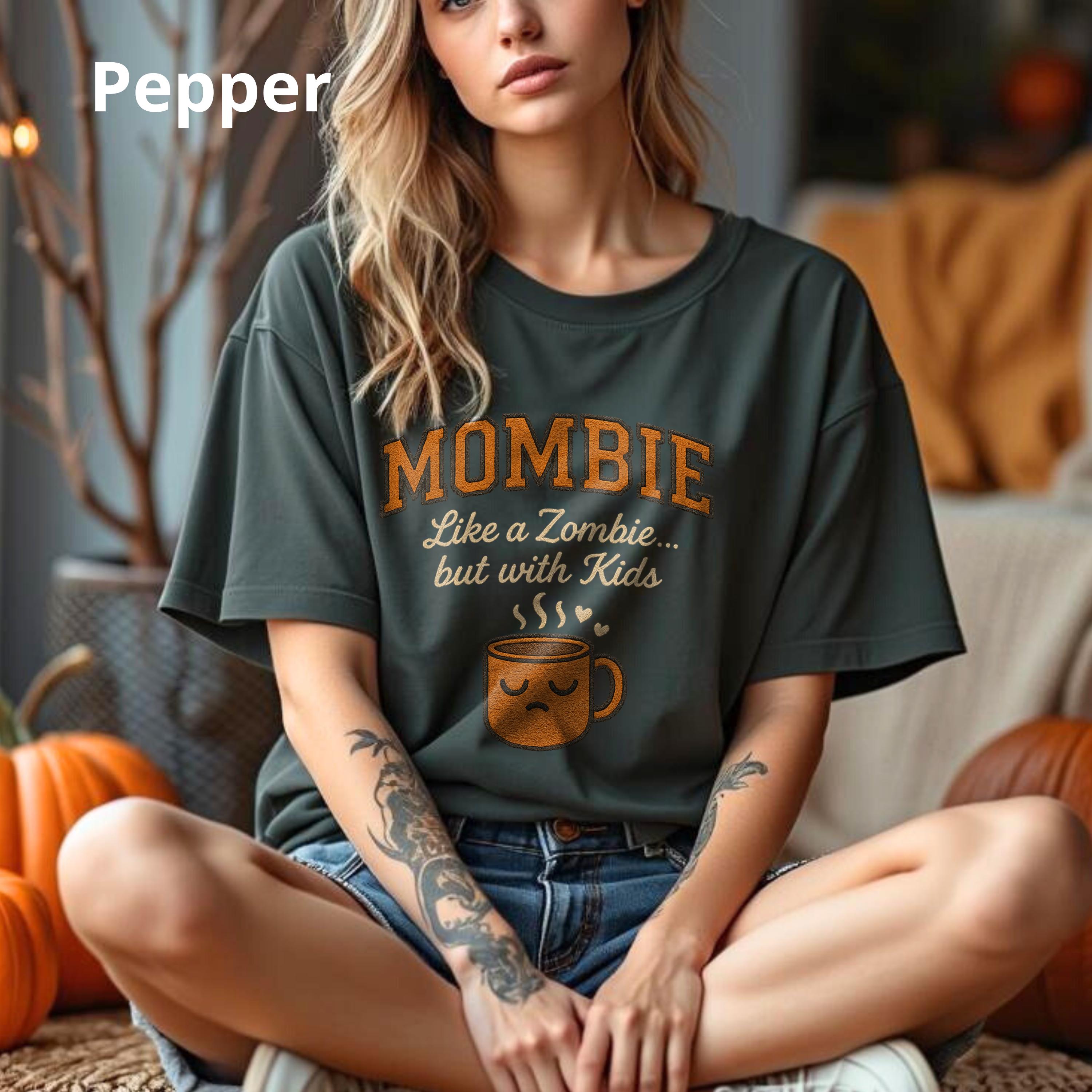 Funny Mom Life Halloween Shirt Women – Mombie T-Shirt – Cute Spooky Season Tee – Cozy Fall Graphic Top – Unique Gift for Moms