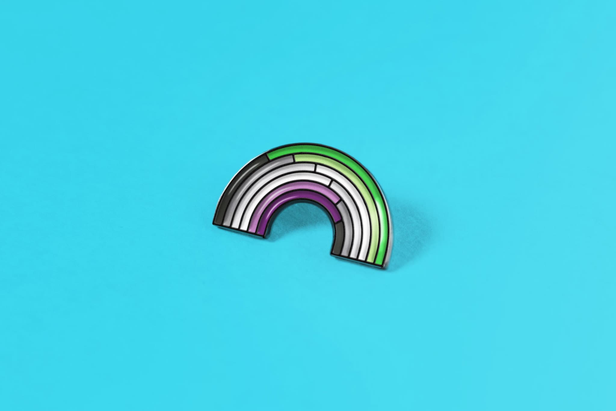 Aroace Rainbow Ace Aro Aromantic Enamel Pin Badge Sticker