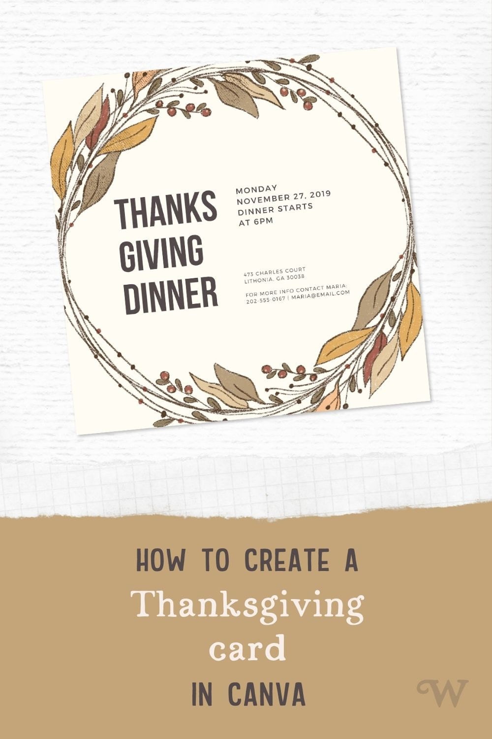 Easy DIY Thanksgiving card tutorial
