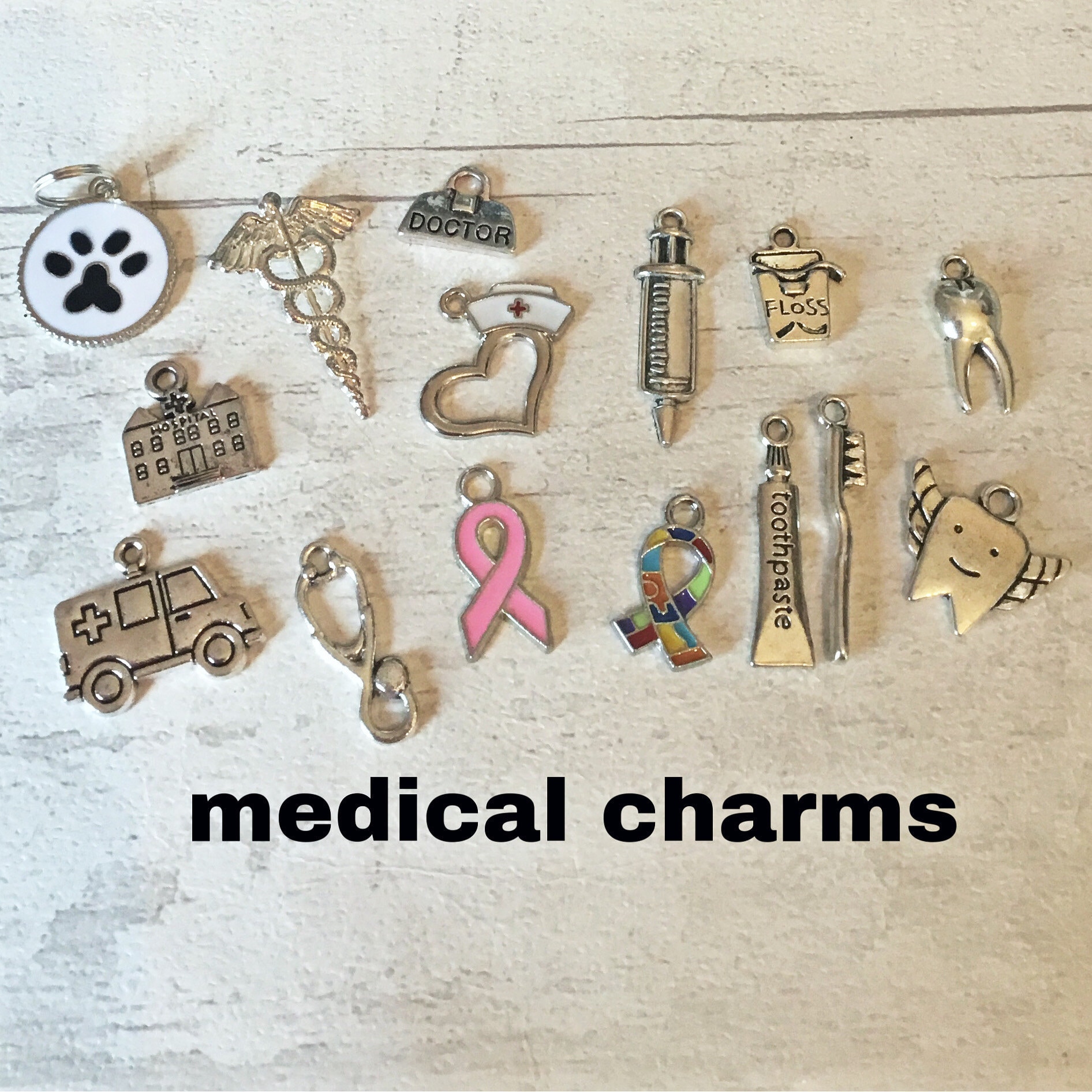 Medical themed charms