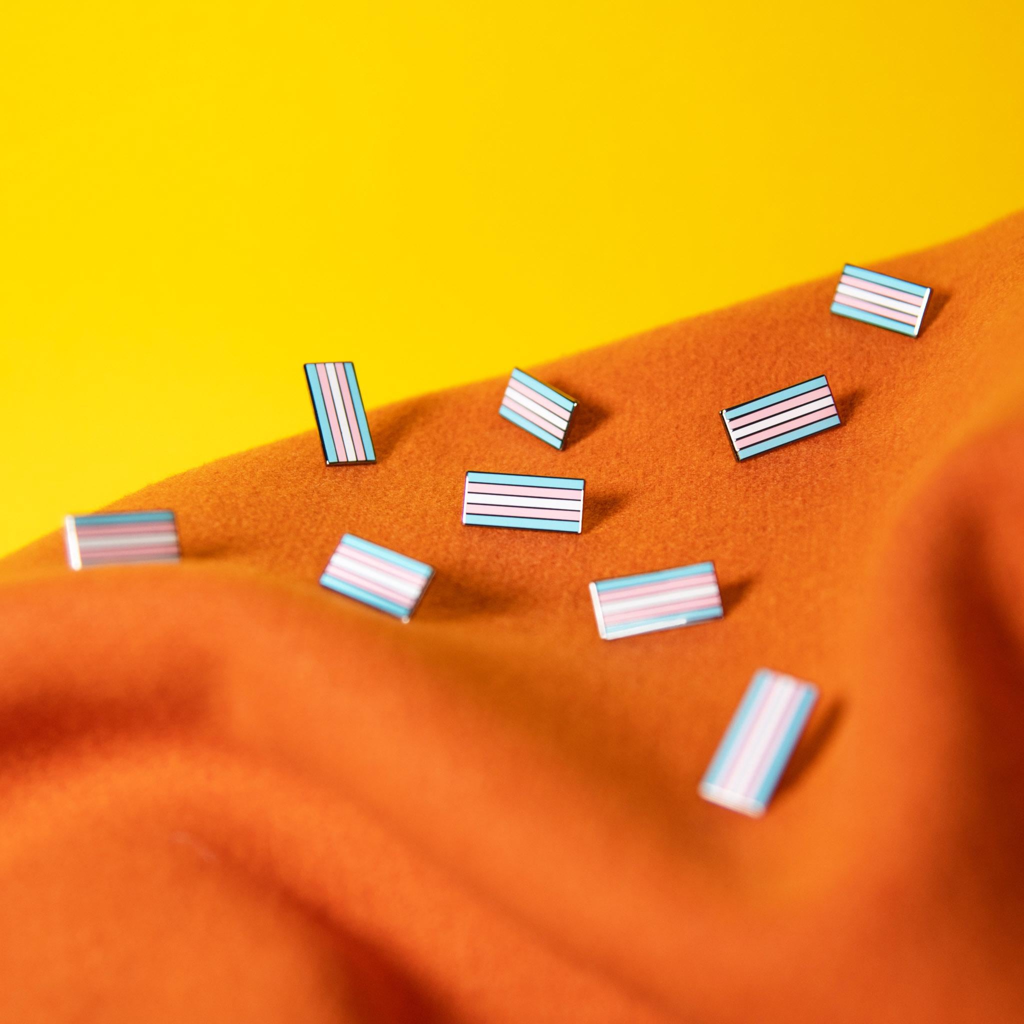 Trans ally pride pin trans flag enamel pin