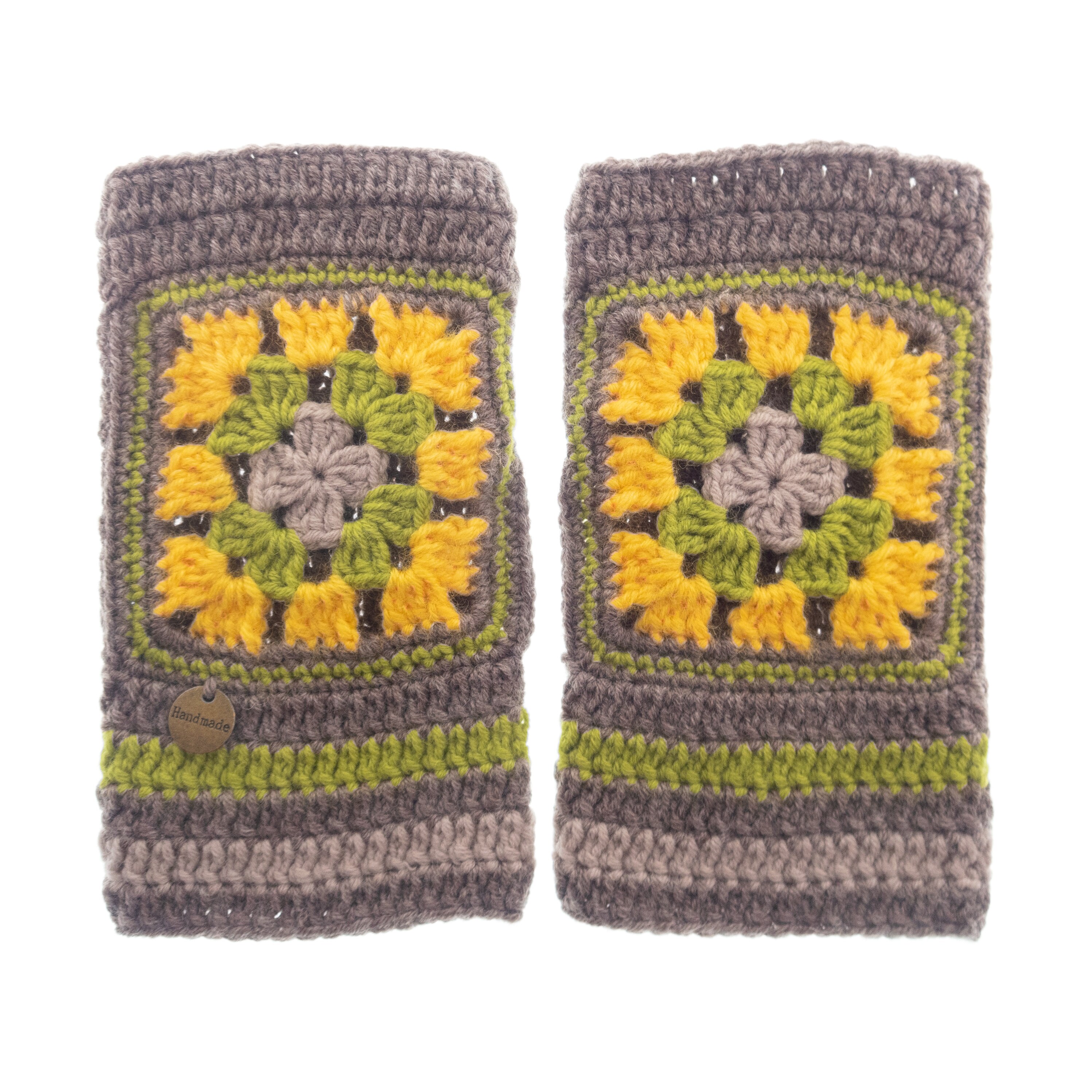 handmade fingerless gloves womens fashion, ladies brown cashmere mittens