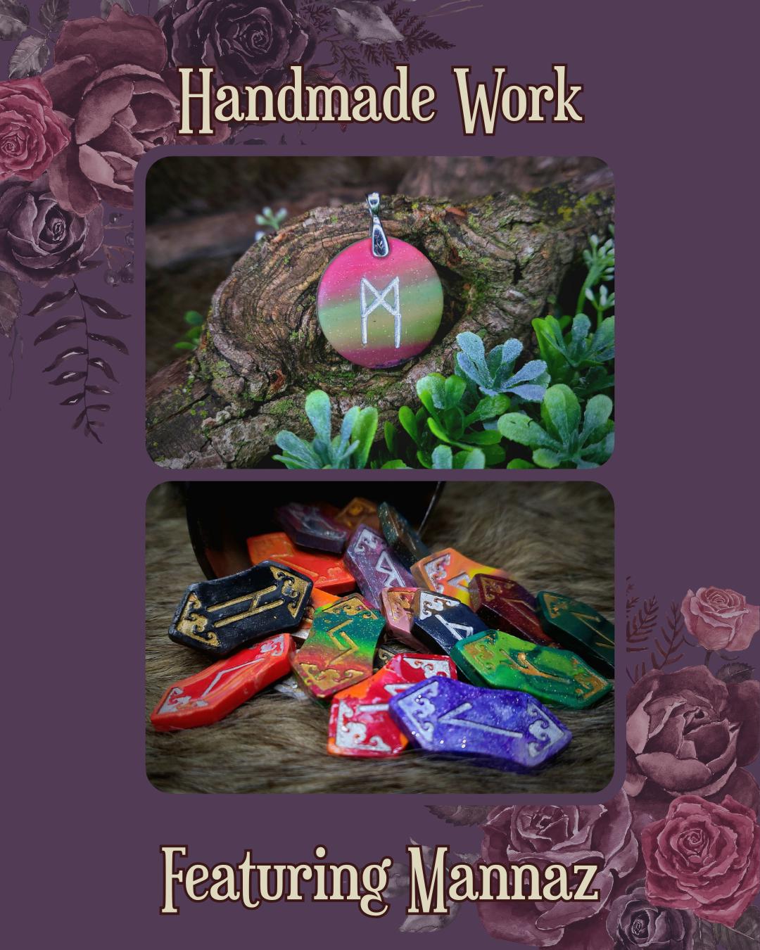 handmade work featuring mannaz