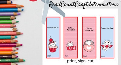printable valentine bookmarks for kids