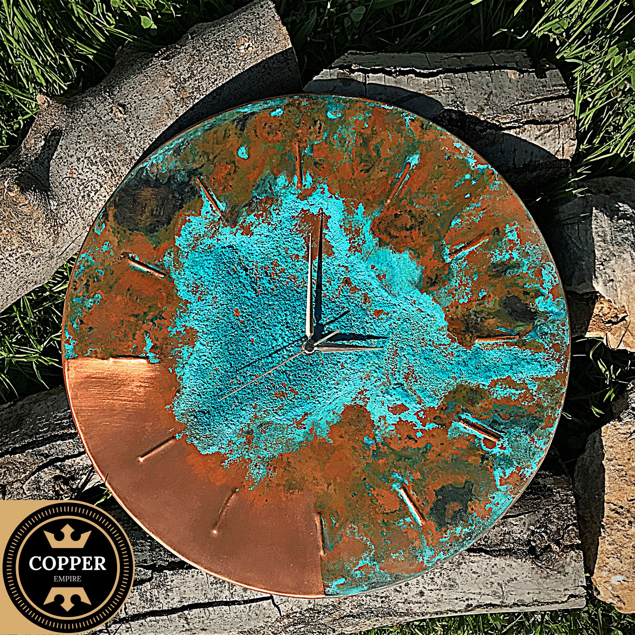 Oversized Wall Clock, Copper Wall Clock, Large Wall Clock, Big Wall Clock, Extra Large Wall Clock, Copper Wall Decor, Copper Wall Art, United States, United Kingdom, Copper Decorative Items, Unique Gift, Unique Wall Clock, Anniversary Gift