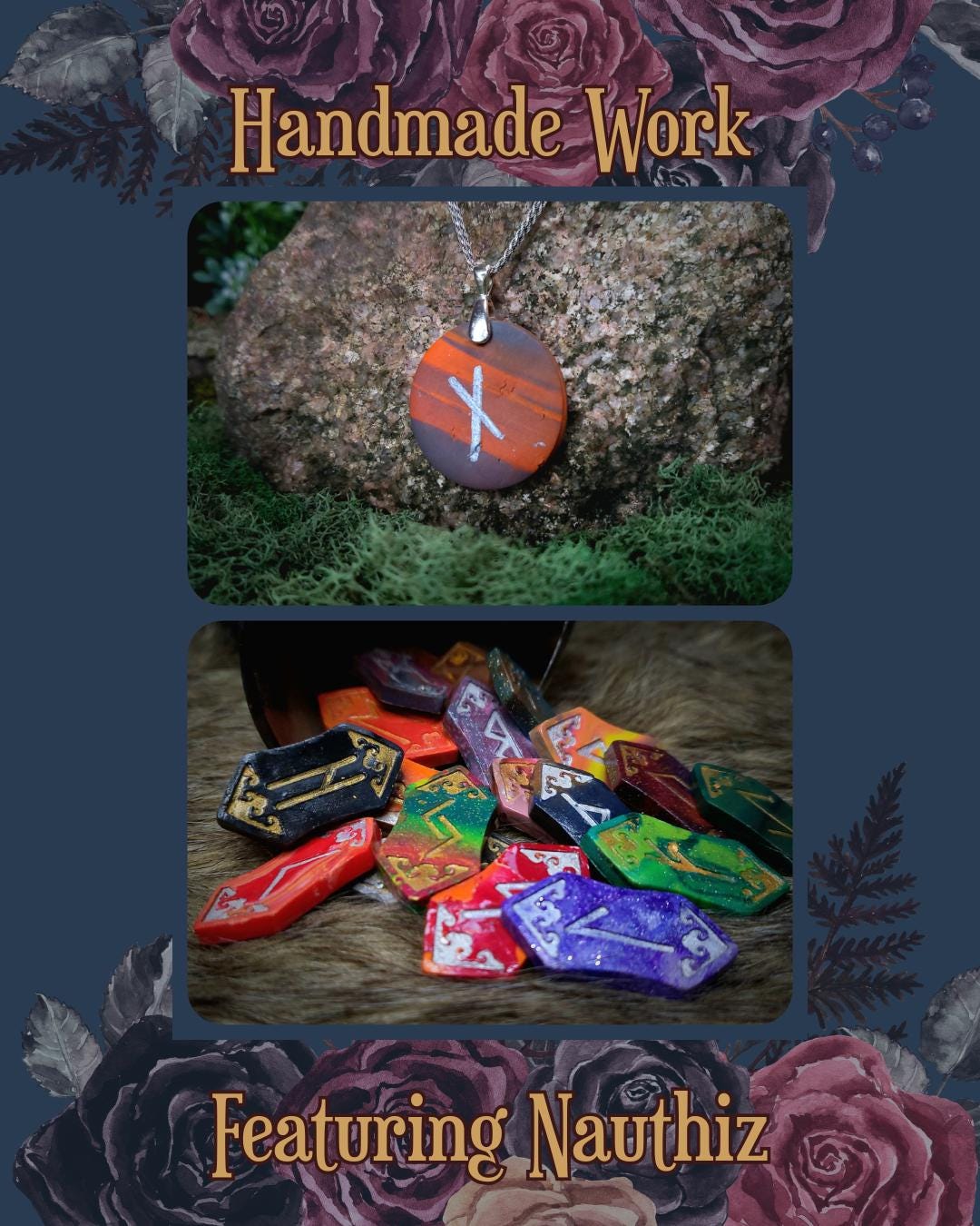 handmade work featuring nauthiz