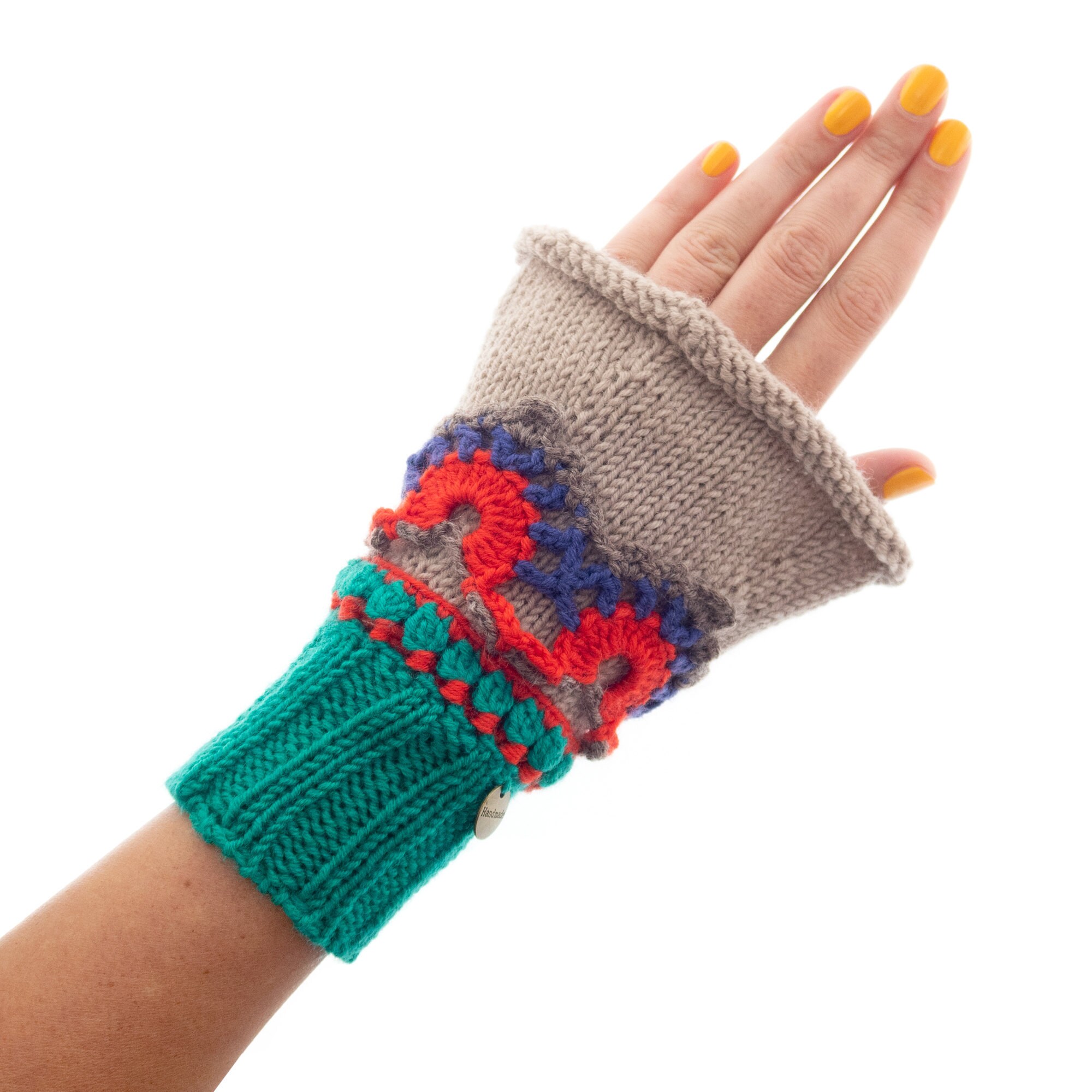 boho fingerless gloves wrist warmers