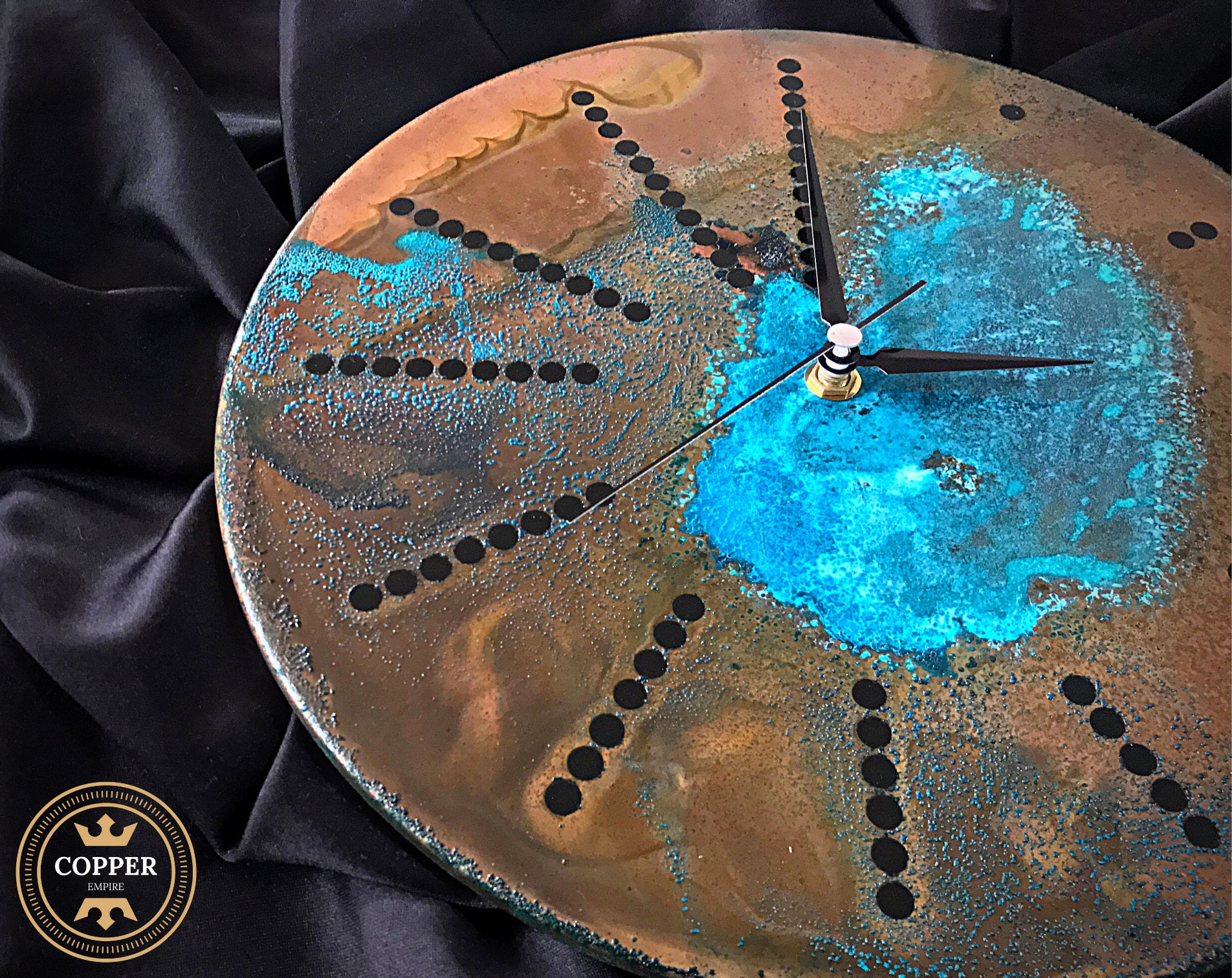 Copper Wall Decor, Copper Decorative Items, Wall Clock, Copper Wall Clock, Farmhouse Wall Clock, Modern Wall Clock, Rustic Clock, Retro Clock, Copper Empire, CopperEmpire, EmpireCopper, Empire Copper, Copper Wall Decor, Wall Decor Gift, Anniversary Gift, Gift For Her, Gift For Him