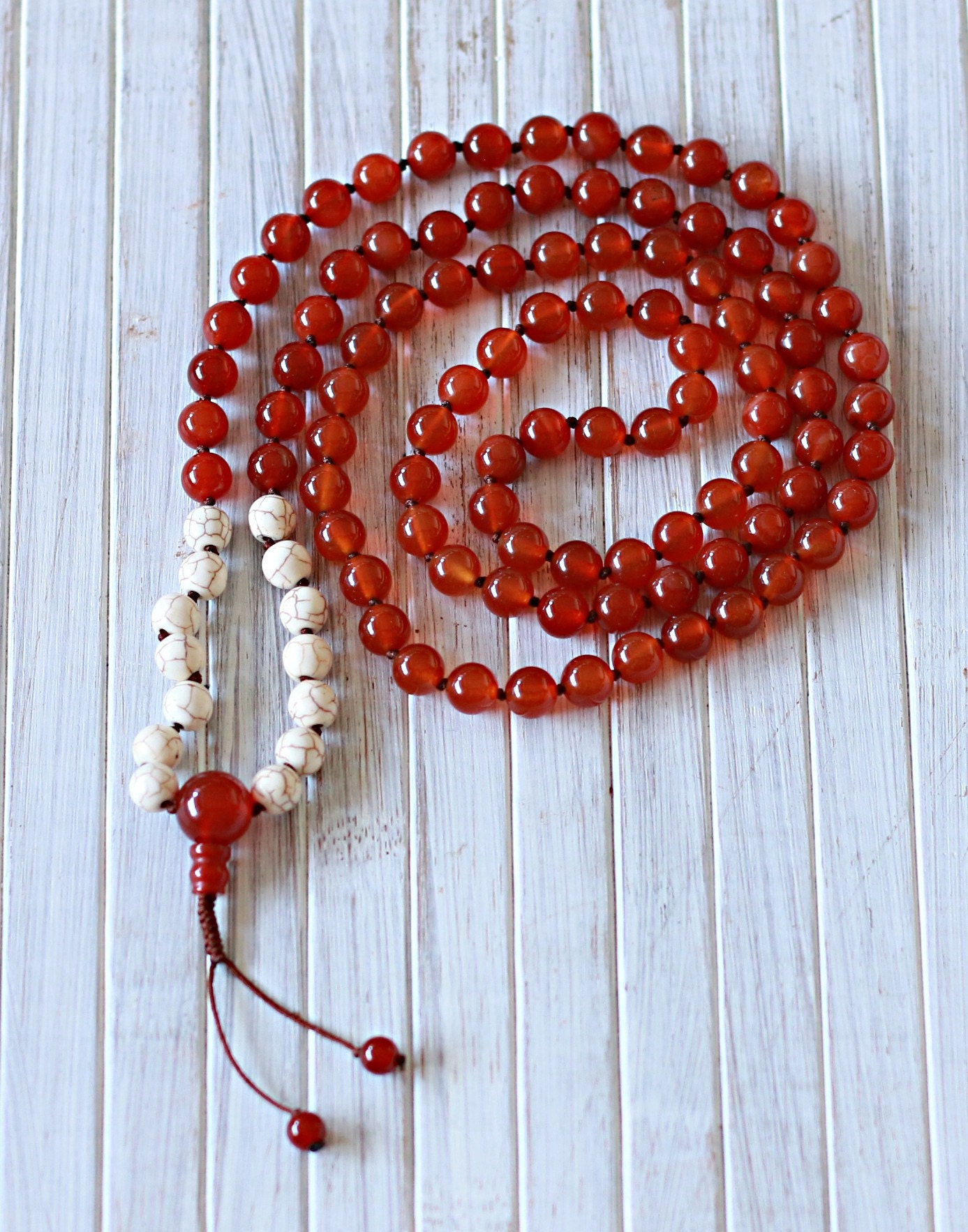 carnelian mala beads