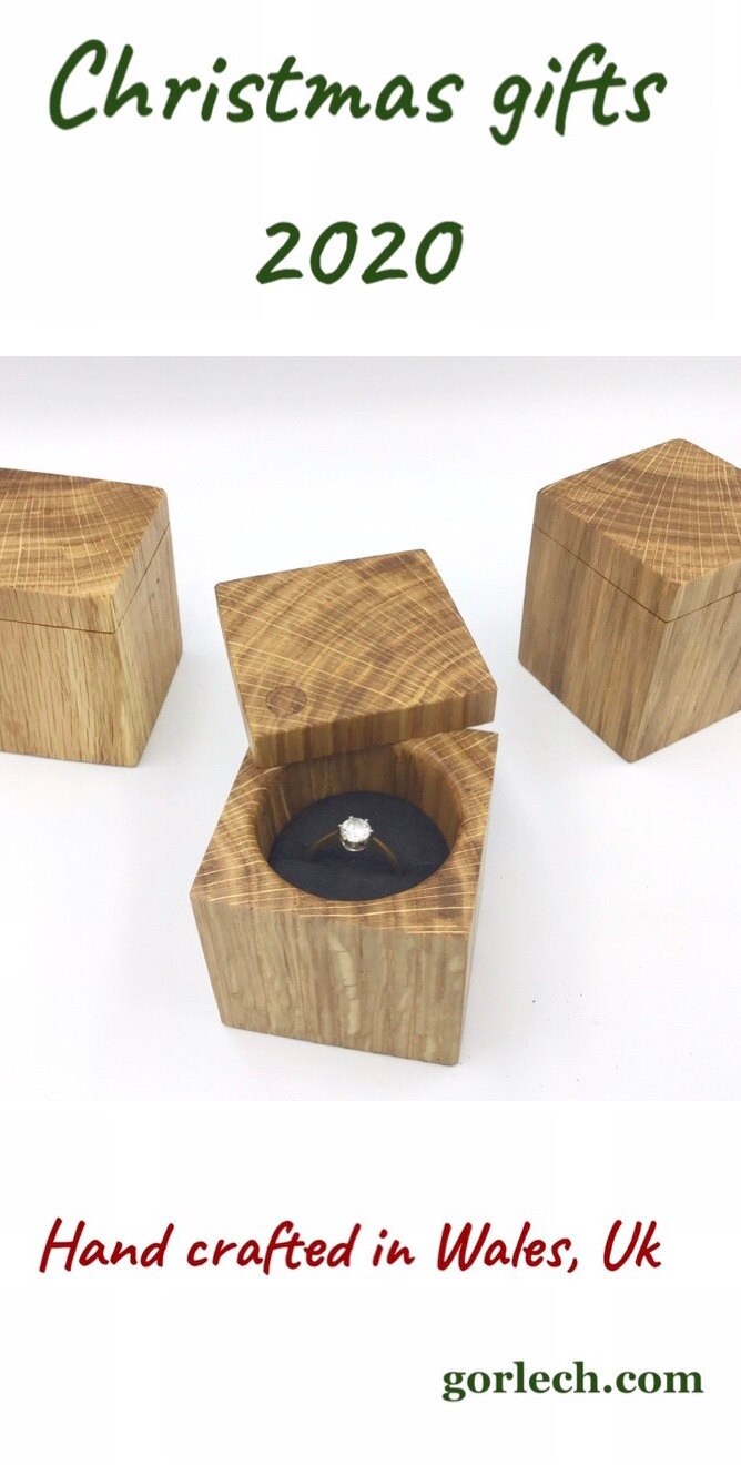 Oak wood ring box - gorlech.com (West Wales, UK)