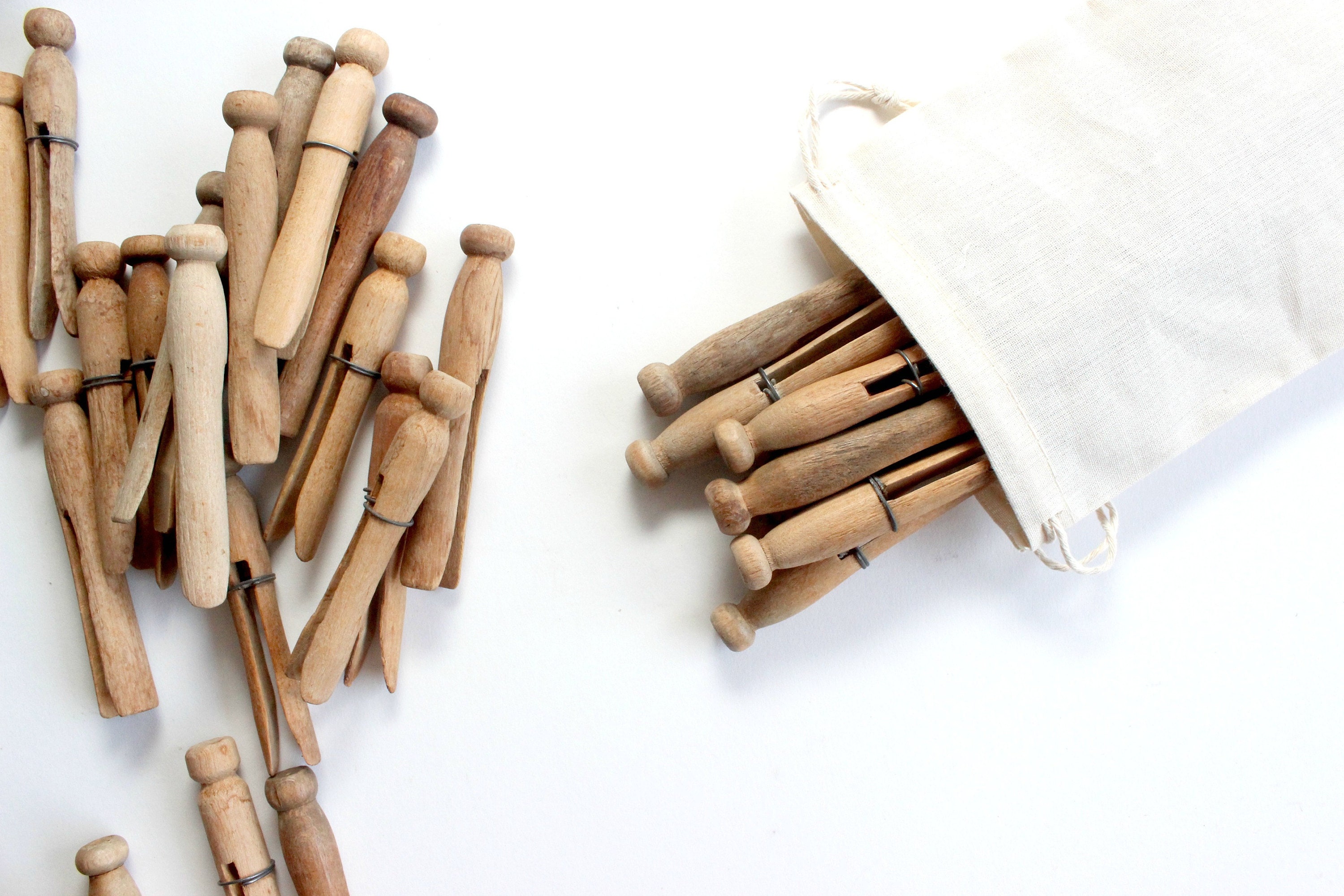 vintage wooden clothespins for crafting christmas tree ornaments