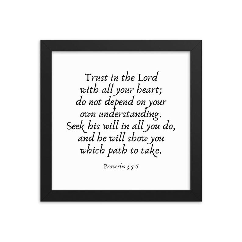 trust in the lord Proverbs 3 56