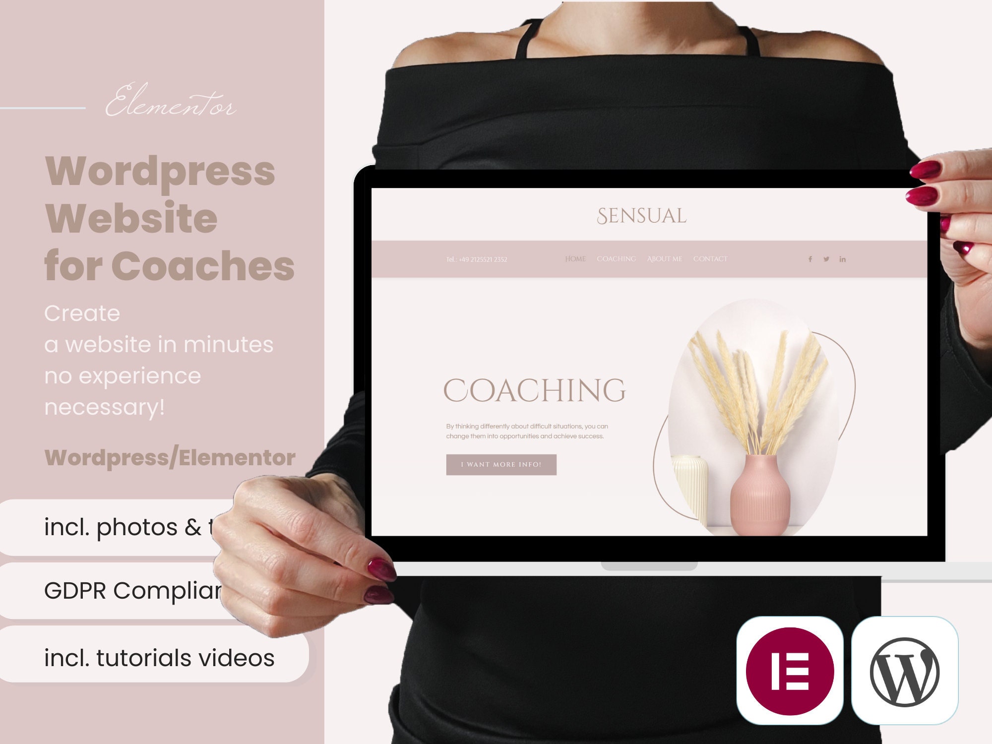 feminines coaching wordpress template