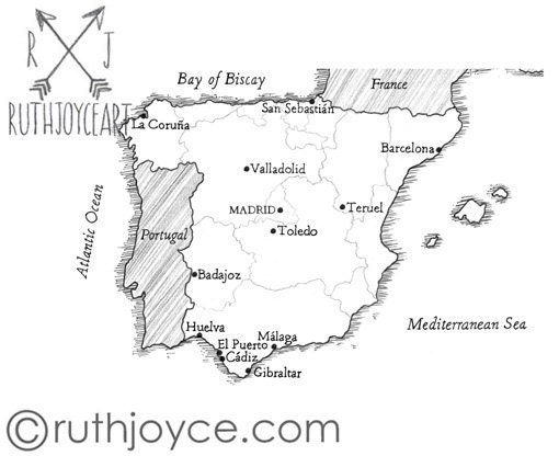 Map illustration for Quartet Books