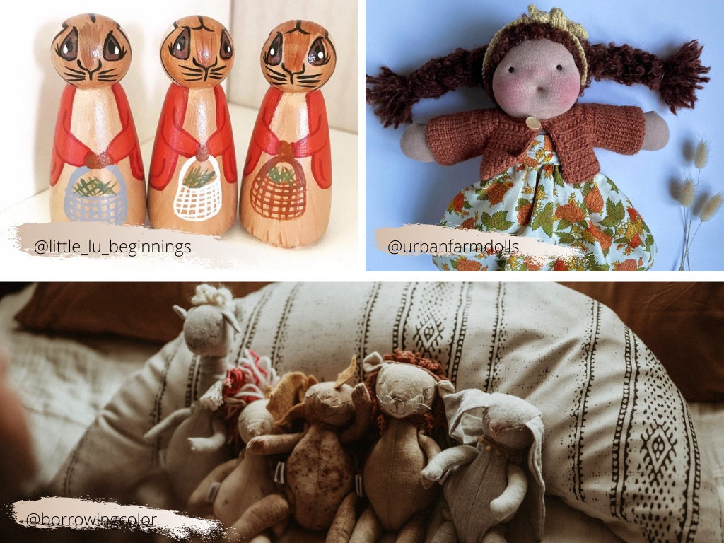 peg dolls, hand made doll, plush playthings