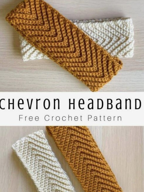 Chevron Headband Free Crochet Pattern