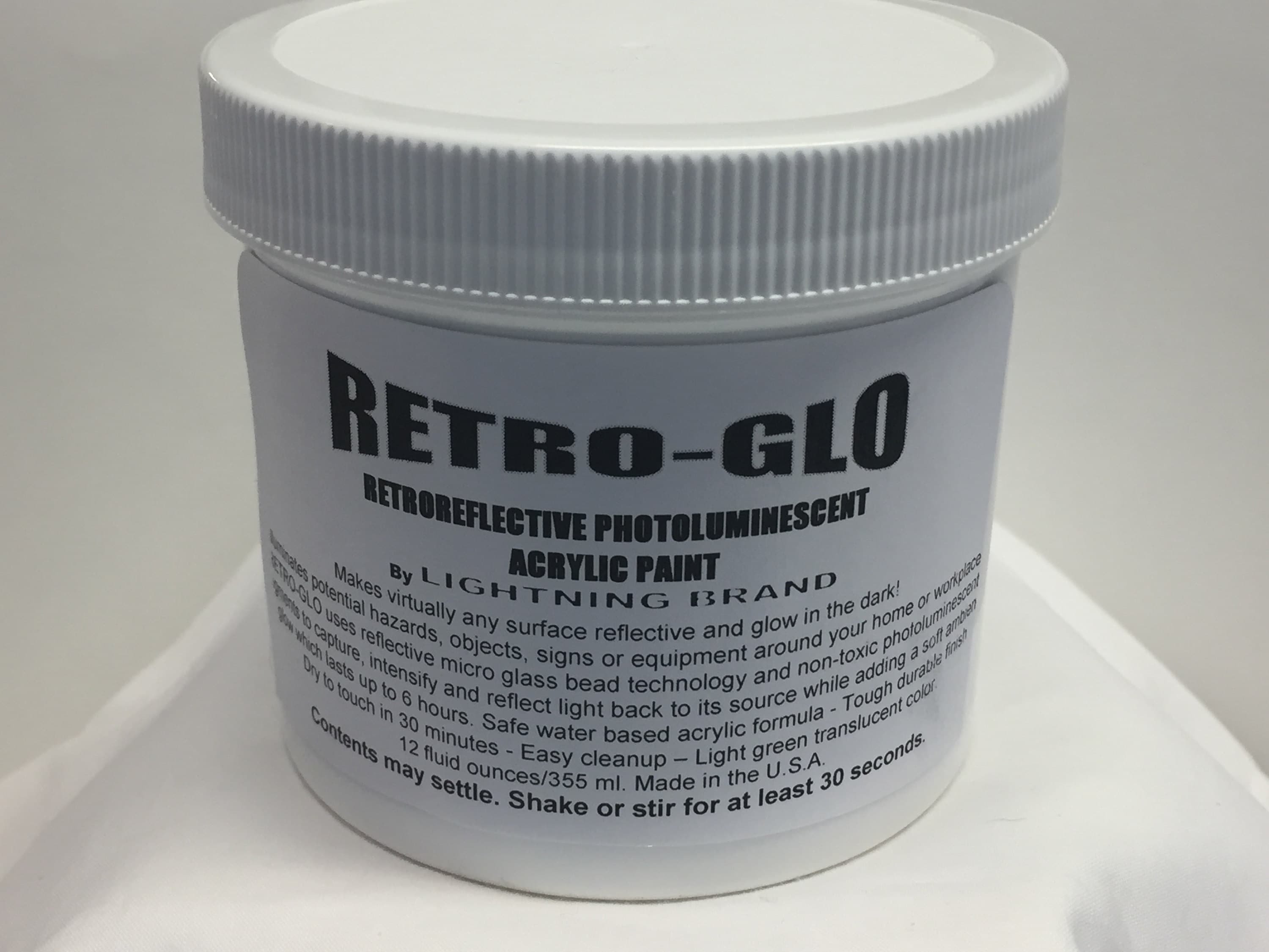RetroGlow Reflective Paint That Creates its own light with Glow in the Dark pigments and Reflective Micro-beads.
