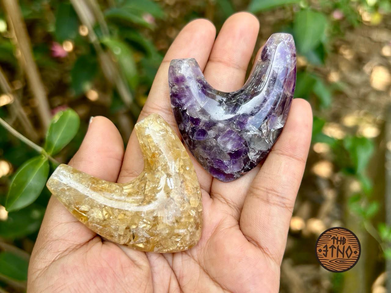 kuripe amethyst with resin by the Etna