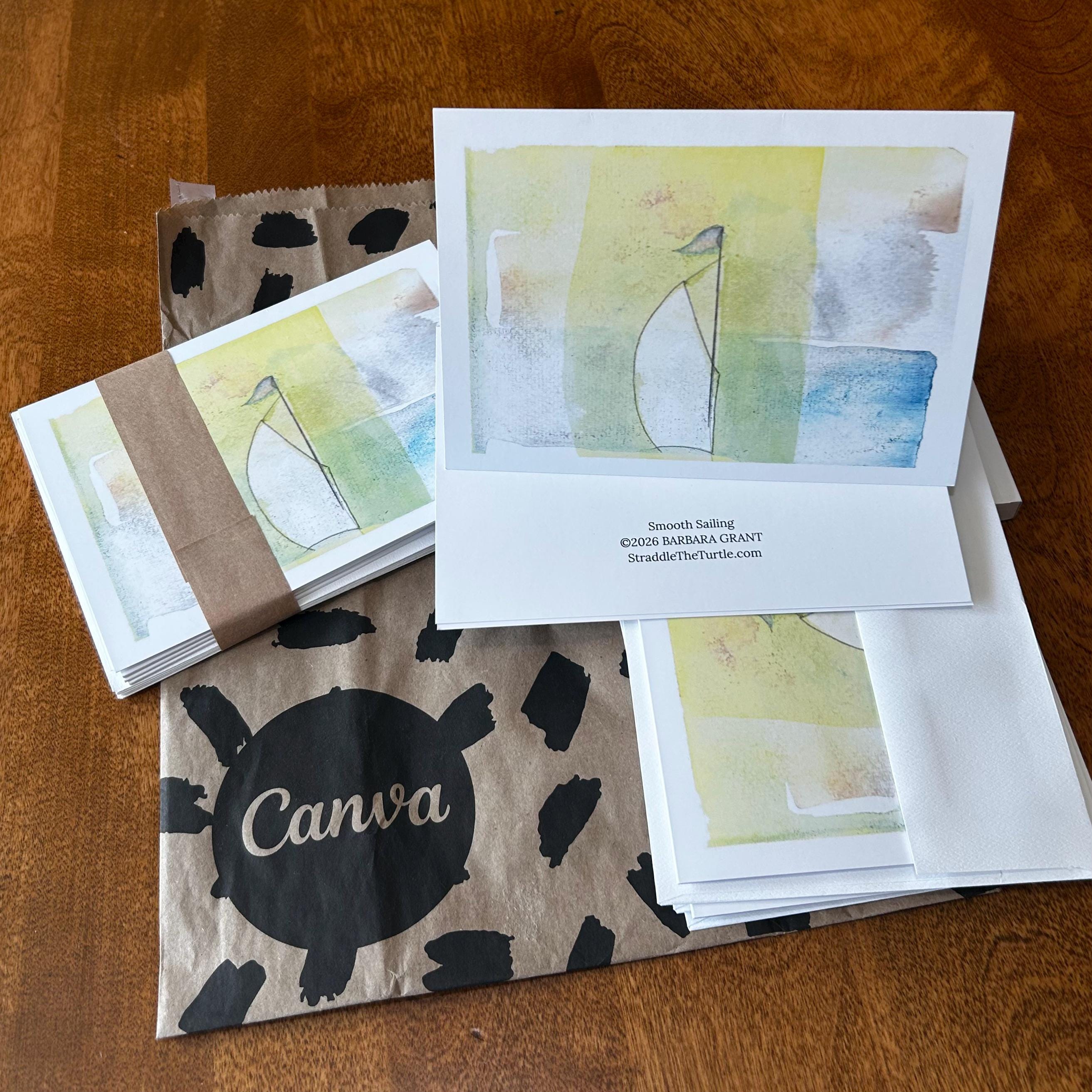 printed cards by Canva