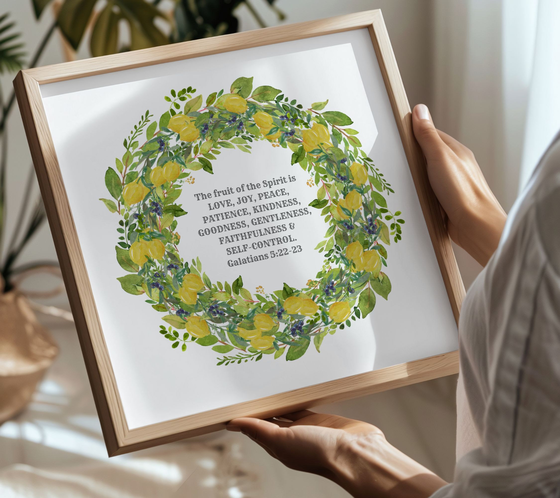 Fruit of the Spirit Bible Verse Poster
