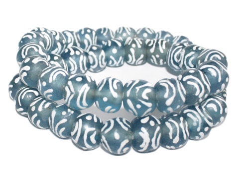 painted translucent beads