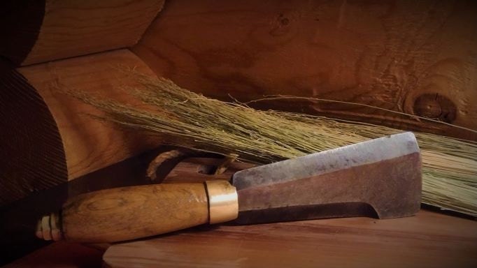 A broom makers hammer.