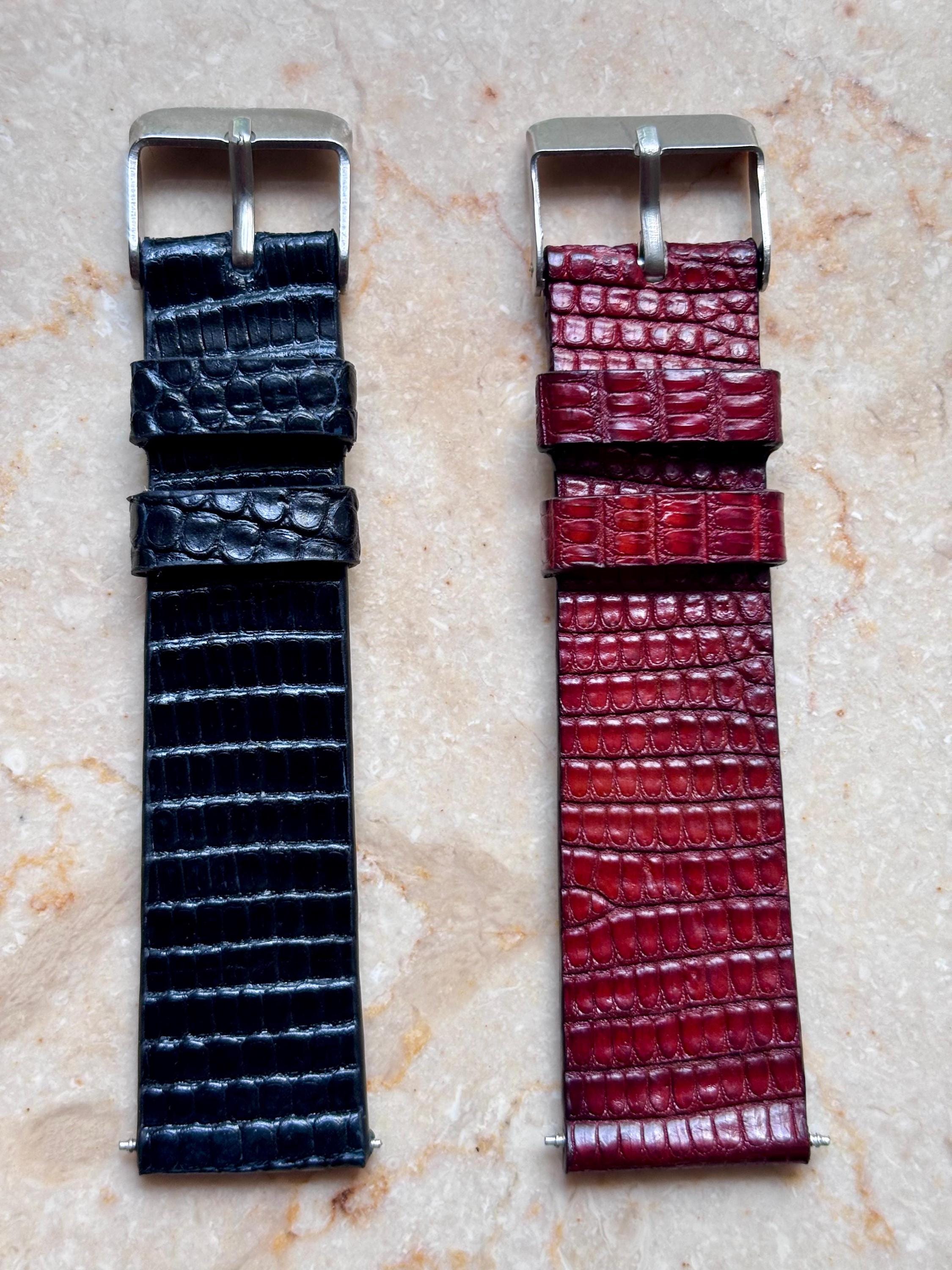lizard leather watch strap