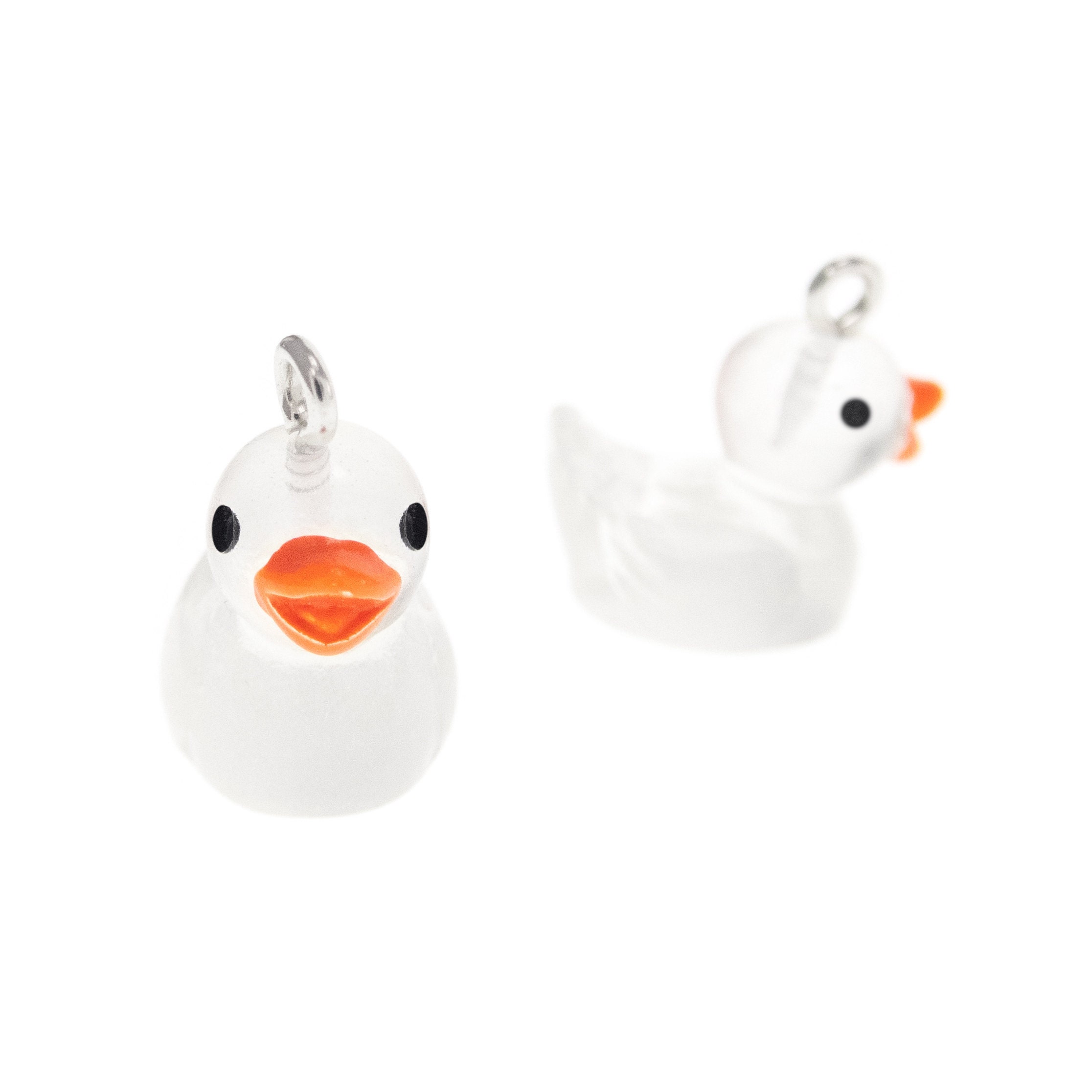 Transparent Rubber Duck Earrings Dangle