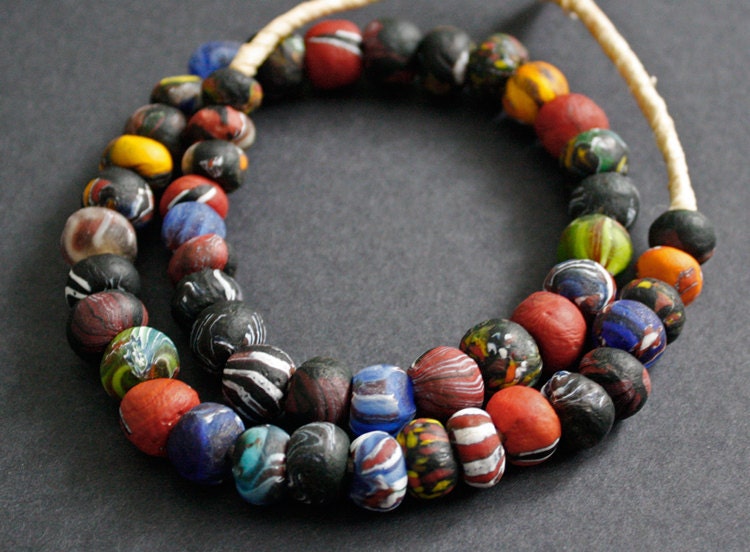 opaque refashioned glass beads