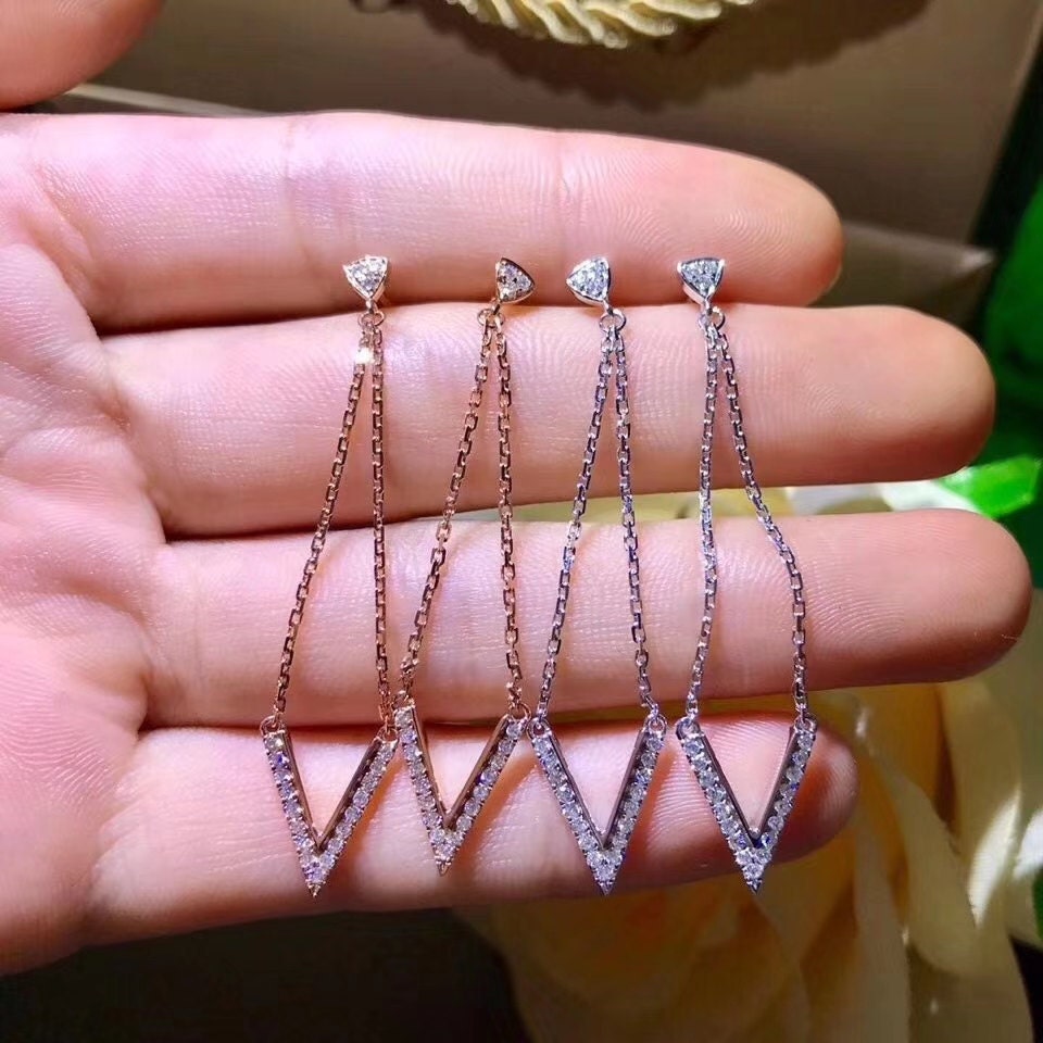 Diamond drop celebrity earrings by gem select crafts