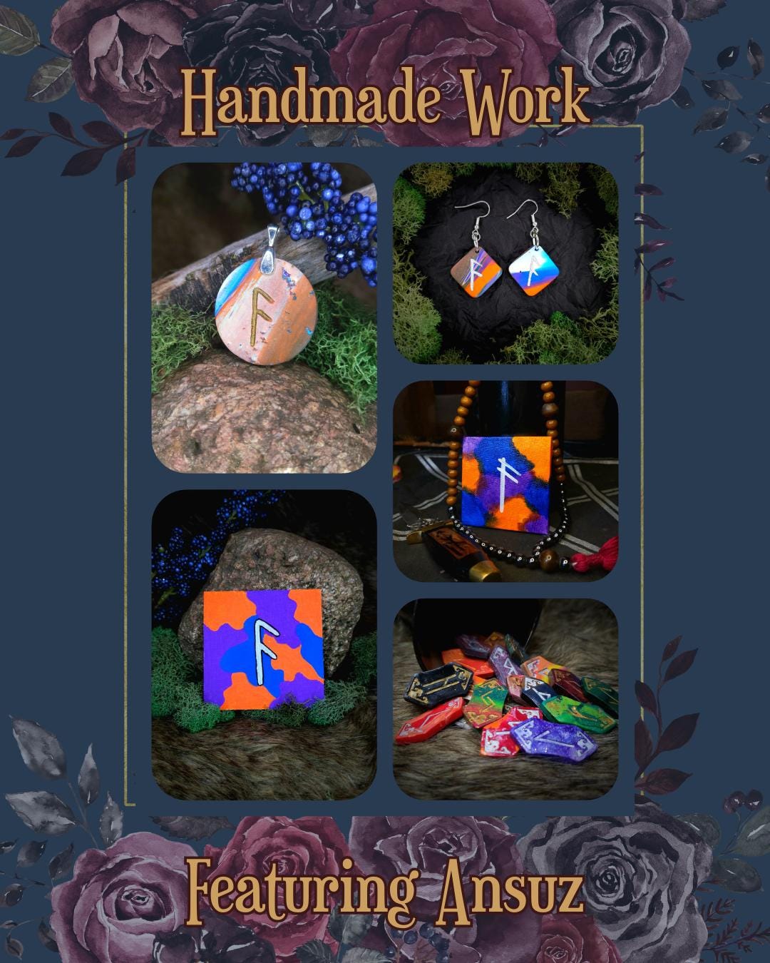 handmade work featuring ansuz
