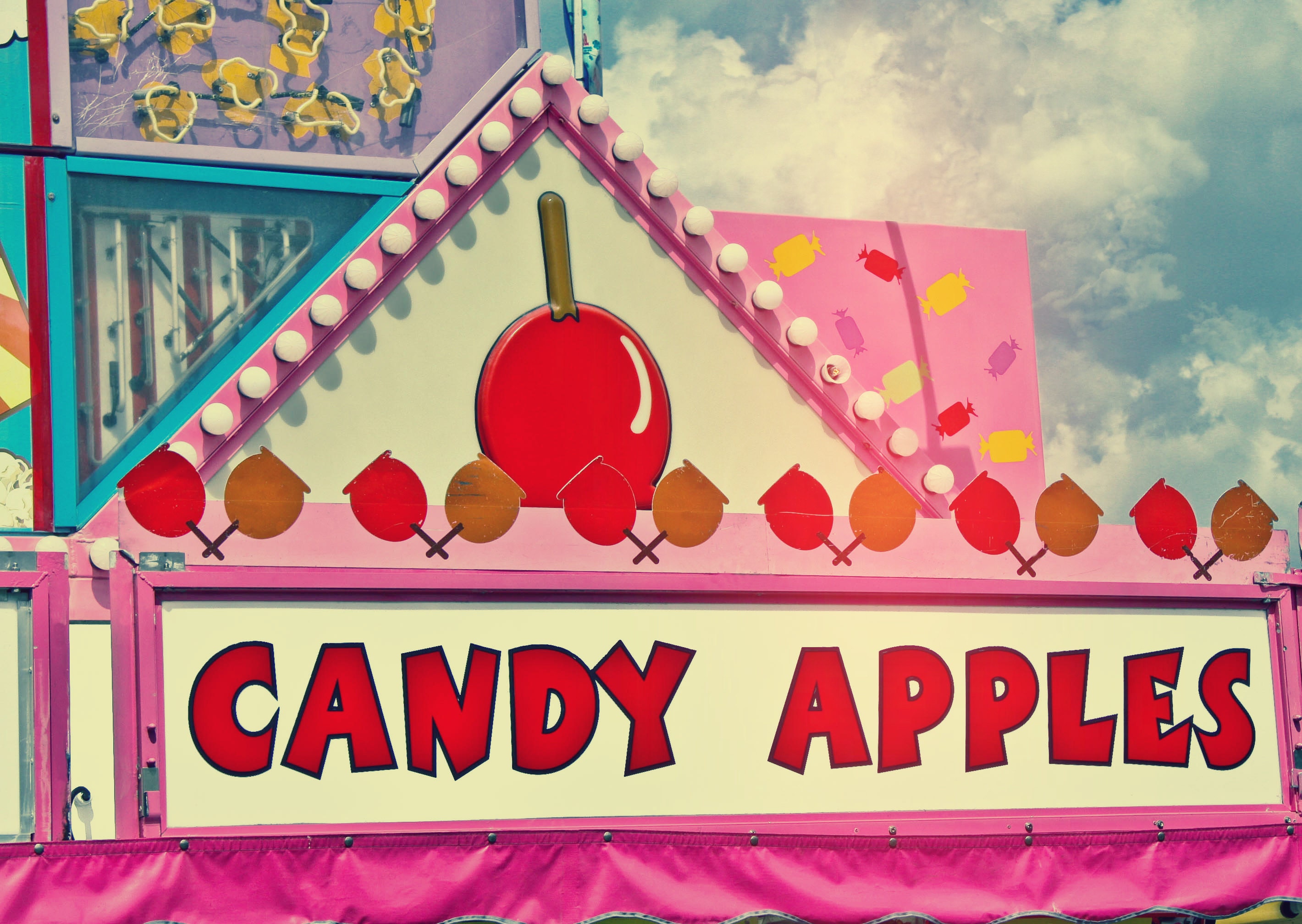 Candy apples at the fair