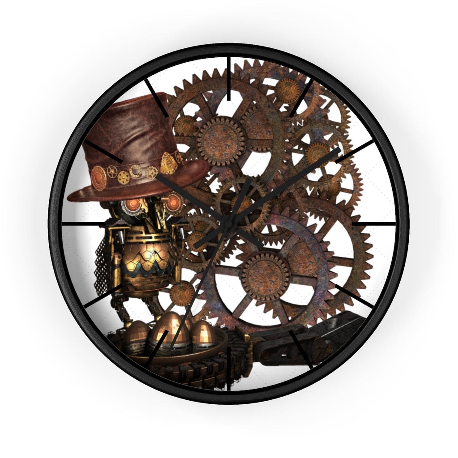 Mechanical Owl - steampunk wall clock