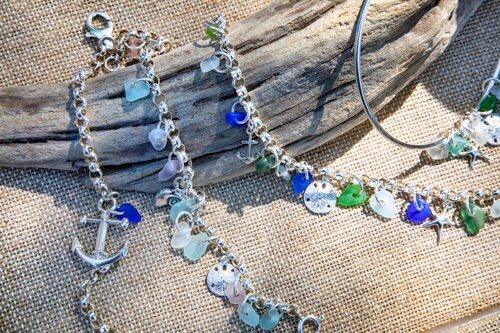 Sea glass jewelry by Sea Glass Designs in By Hand lookbook