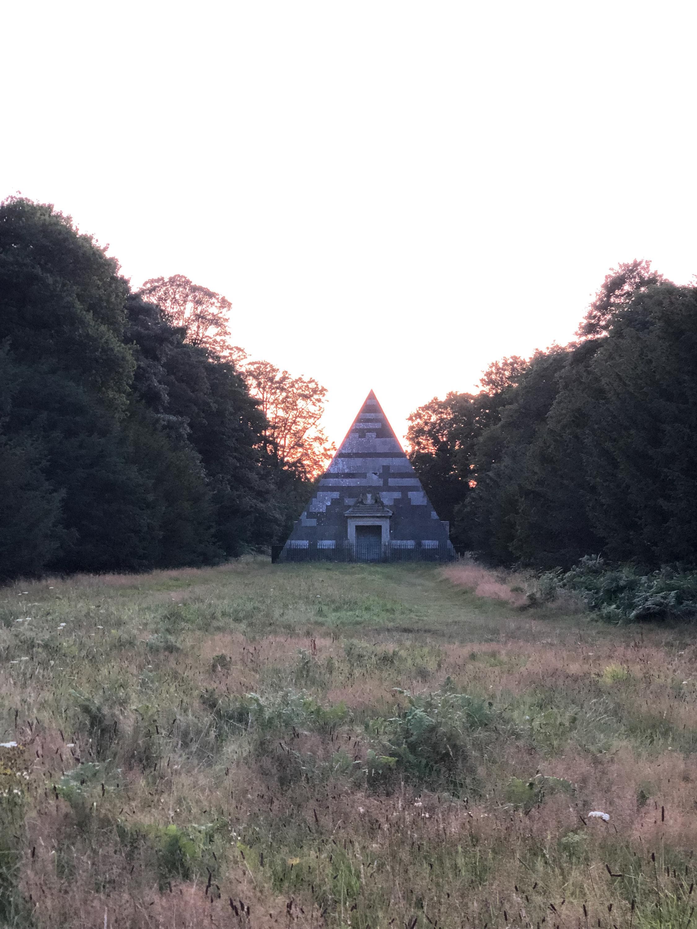 An image of the Blickling mausoleum pyramid