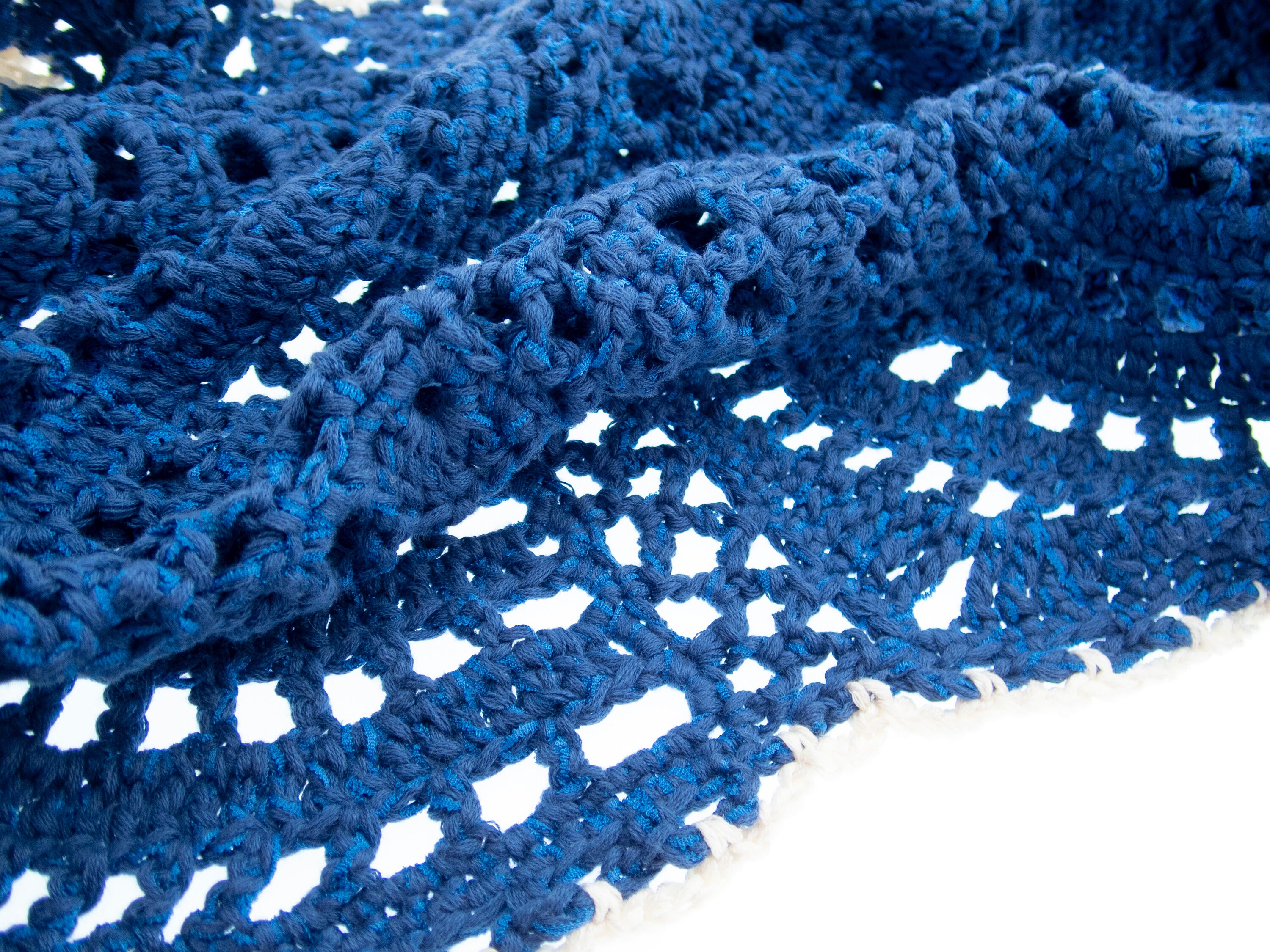 Extra Large Scarf Knitted by Hand