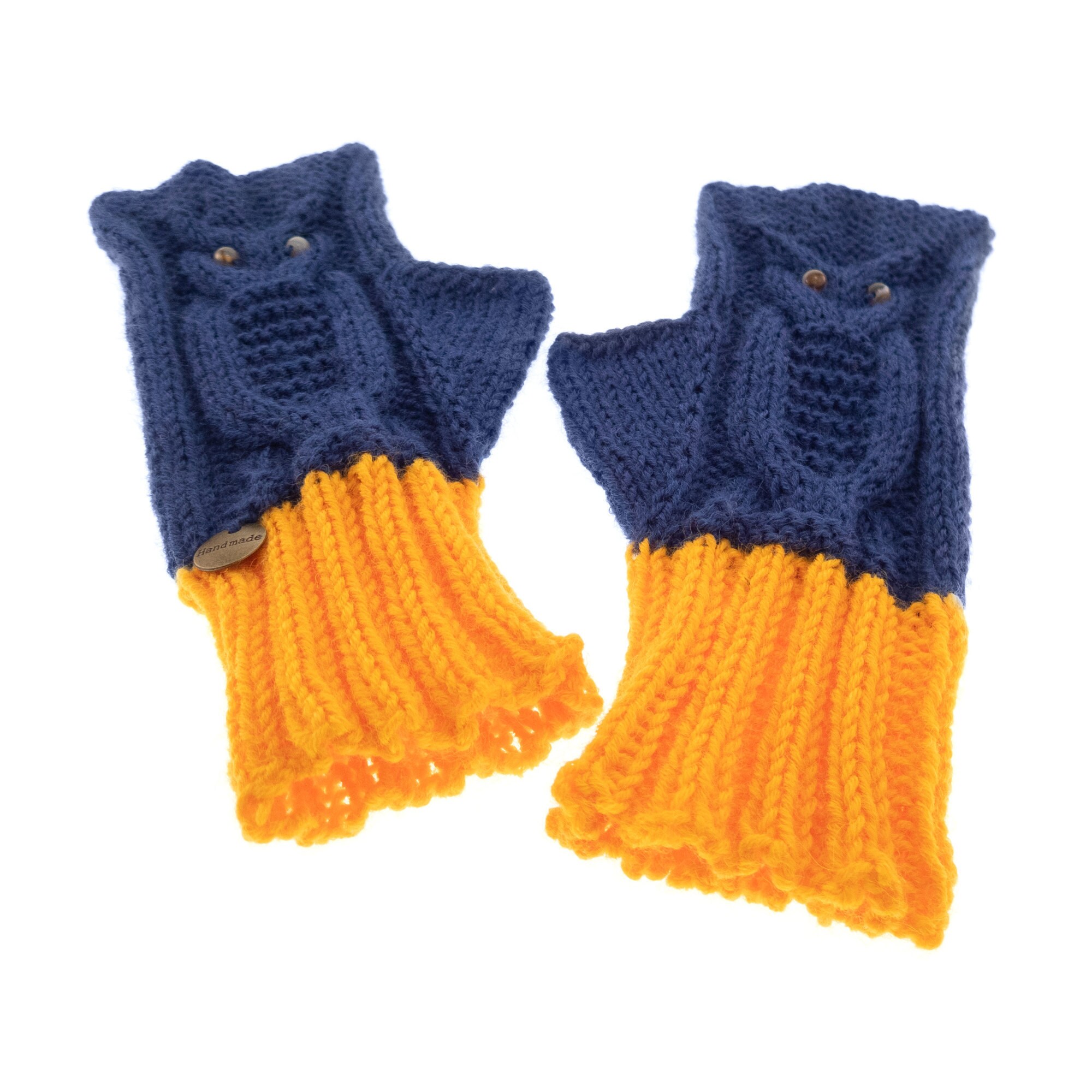 Owl Mitts, Texting Mittens Fingerless Gloves