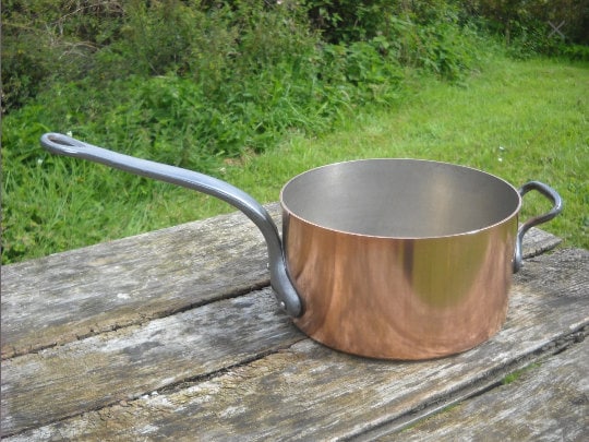 Large Copper Pot with Helper Handle