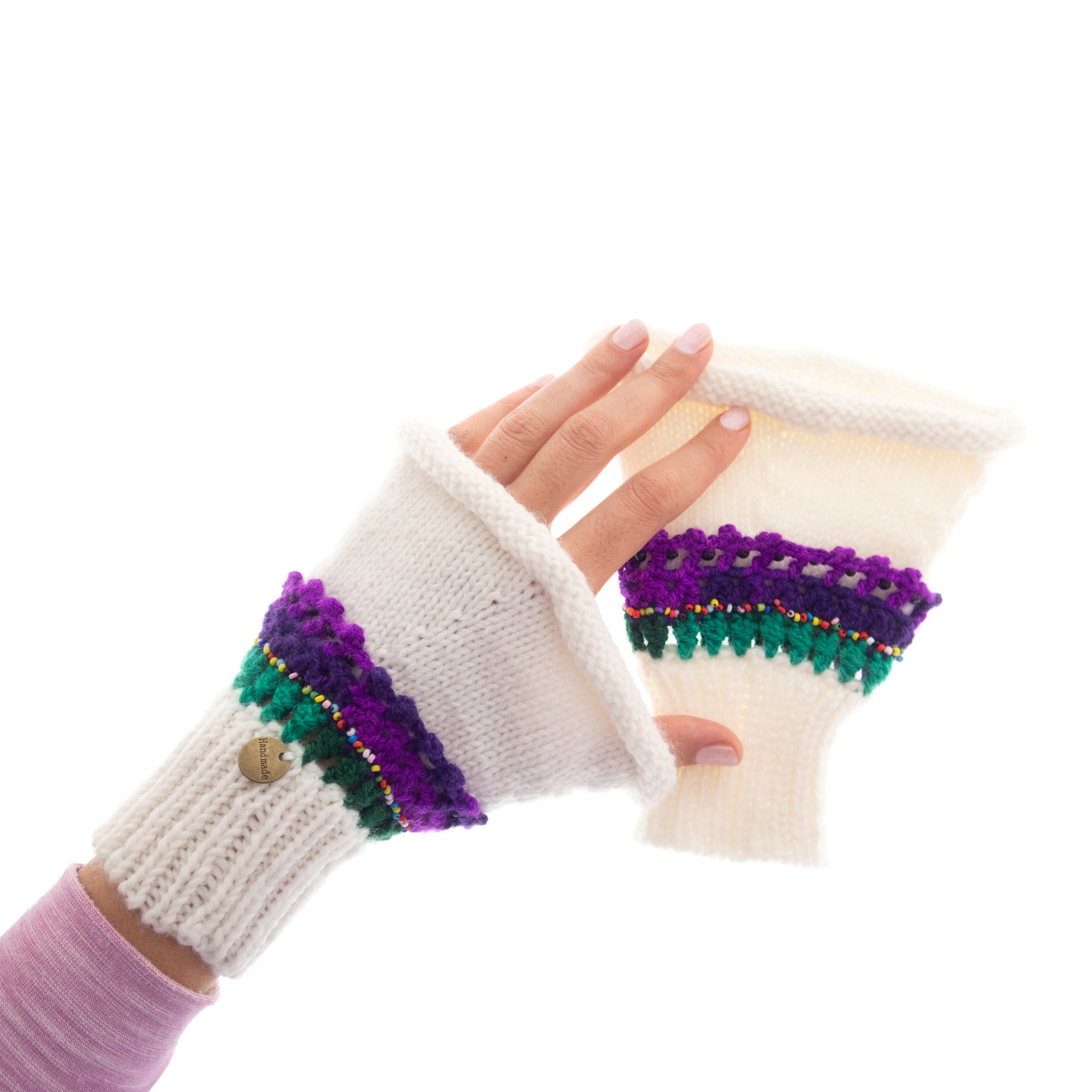 handmade hand gloves woolen knitted, winter