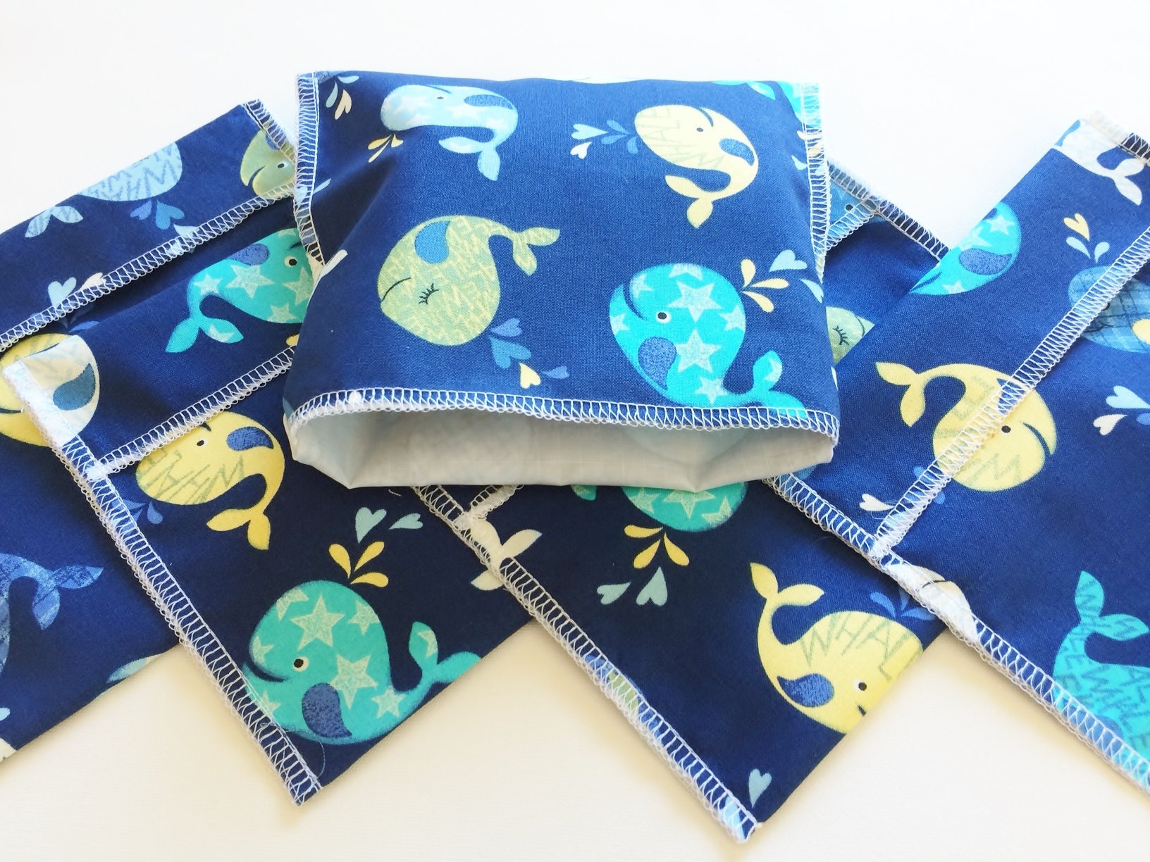 GiftsandHomeDecorUS Whales Sandwich Bags, Snack Bags, all reusable and eco friendly.