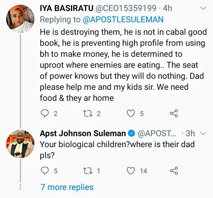 Apostle Johnson Suleman helps a stranded woman on Twitter