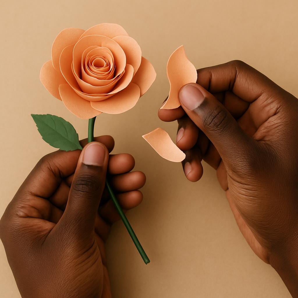 ✨ Faça você mesma: Rosa de Papel 🌹 Transforme papel comum em uma flor extraordinária com amor e criatividade!